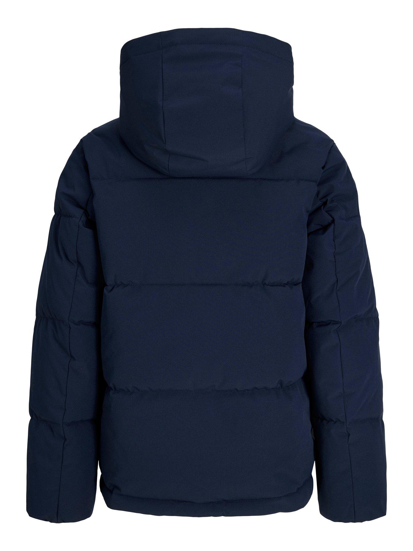Image 7 of 7 of Jack & Jones Junior Boys Hooded Padded Zip Puffer Coat - Sky Captain