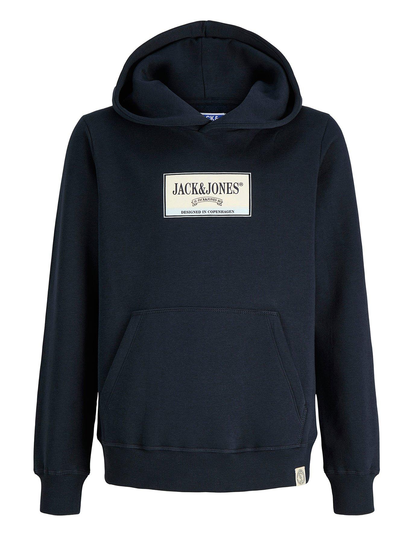 Jack & Jones Junior Boys Graphic Hoody - Navy