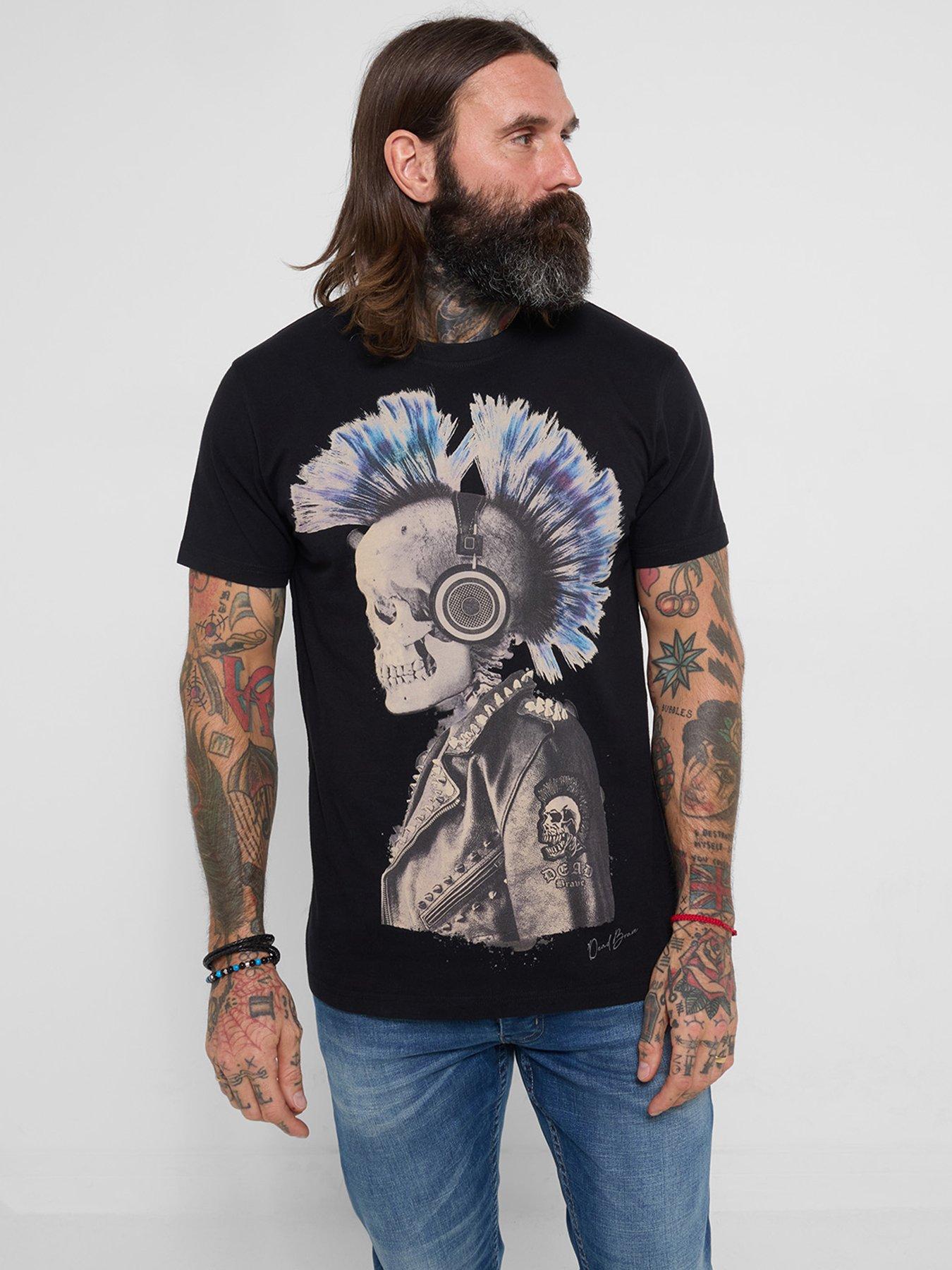 Image 1 of 5 of Joe Browns Joe Browns Dead Brave Punked Skull T-Shirt
