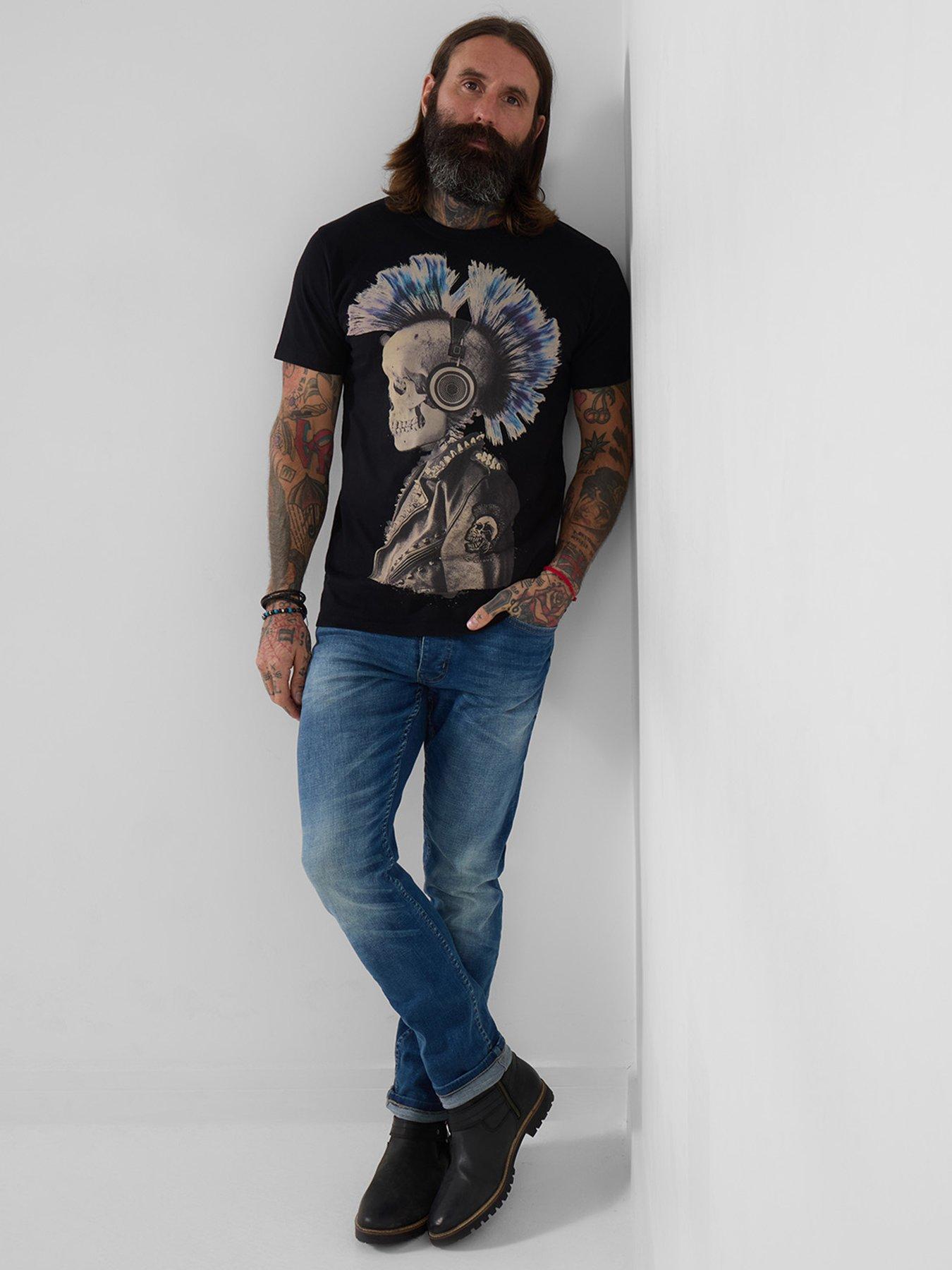 Image 3 of 5 of Joe Browns Joe Browns Dead Brave Punked Skull T-Shirt