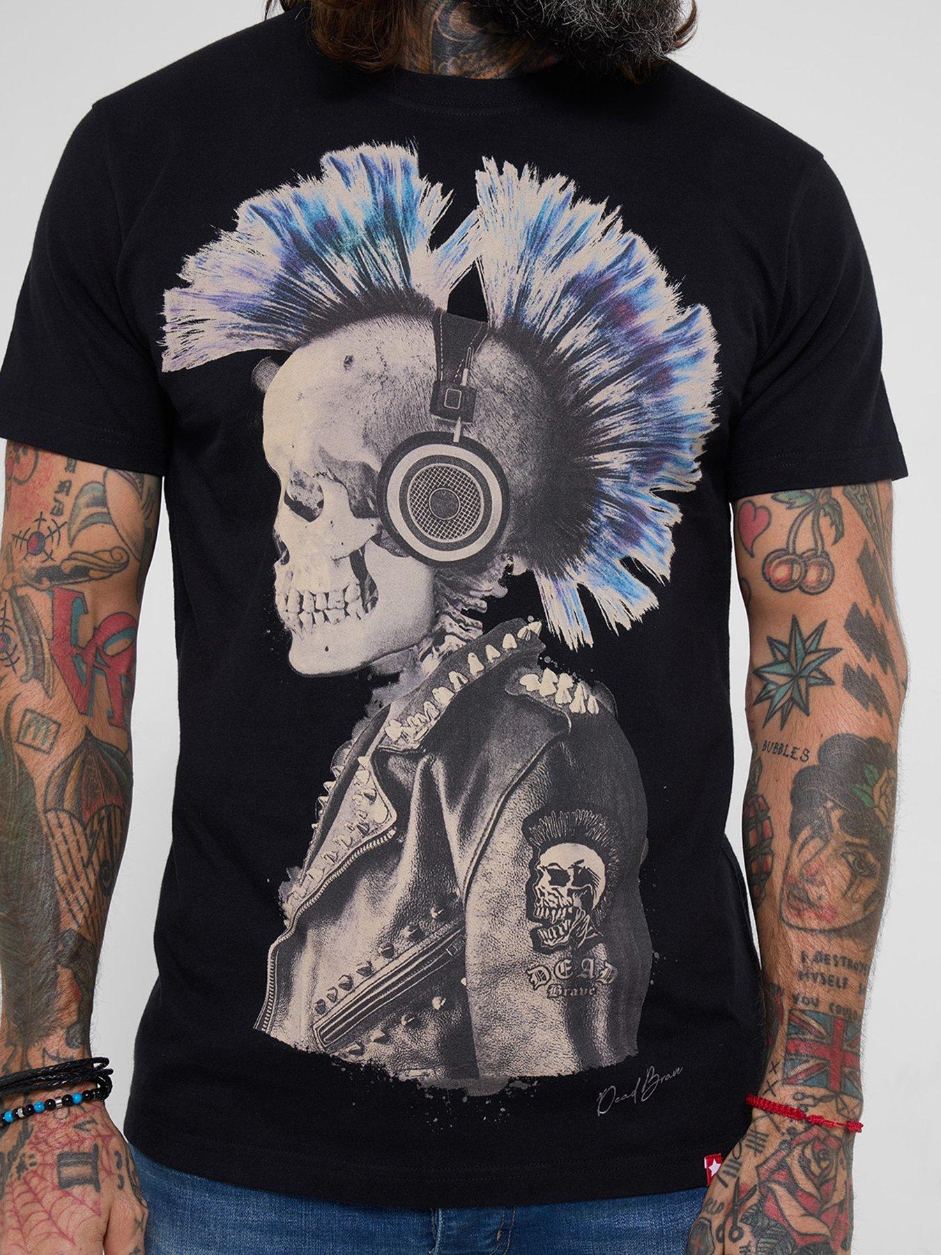 Image 4 of 5 of Joe Browns Joe Browns Dead Brave Punked Skull T-Shirt