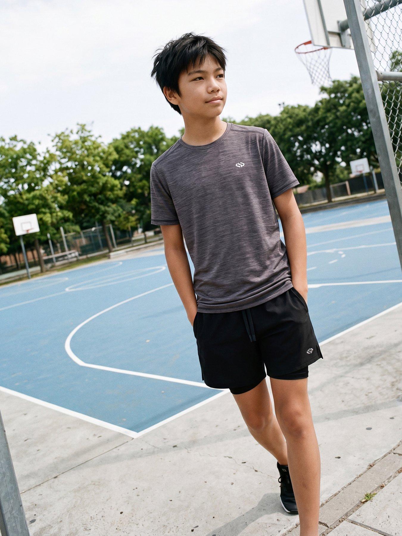 Jack & Jones Junior Boys Flux 2 In 1 Shorts With Liner - Black