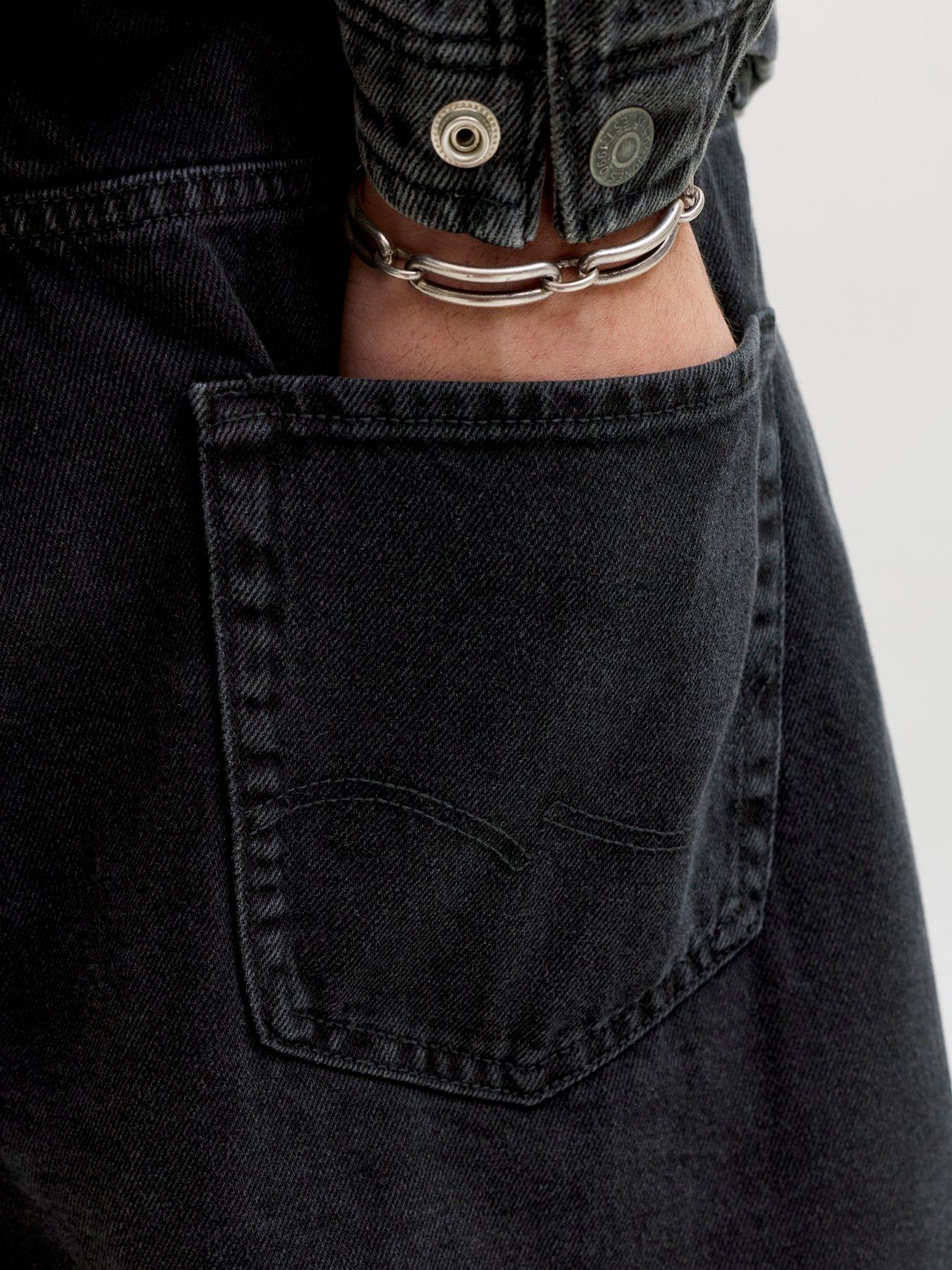 Image 6 of 7 of Jack & Jones Tony Original Denim Shorts - Black
