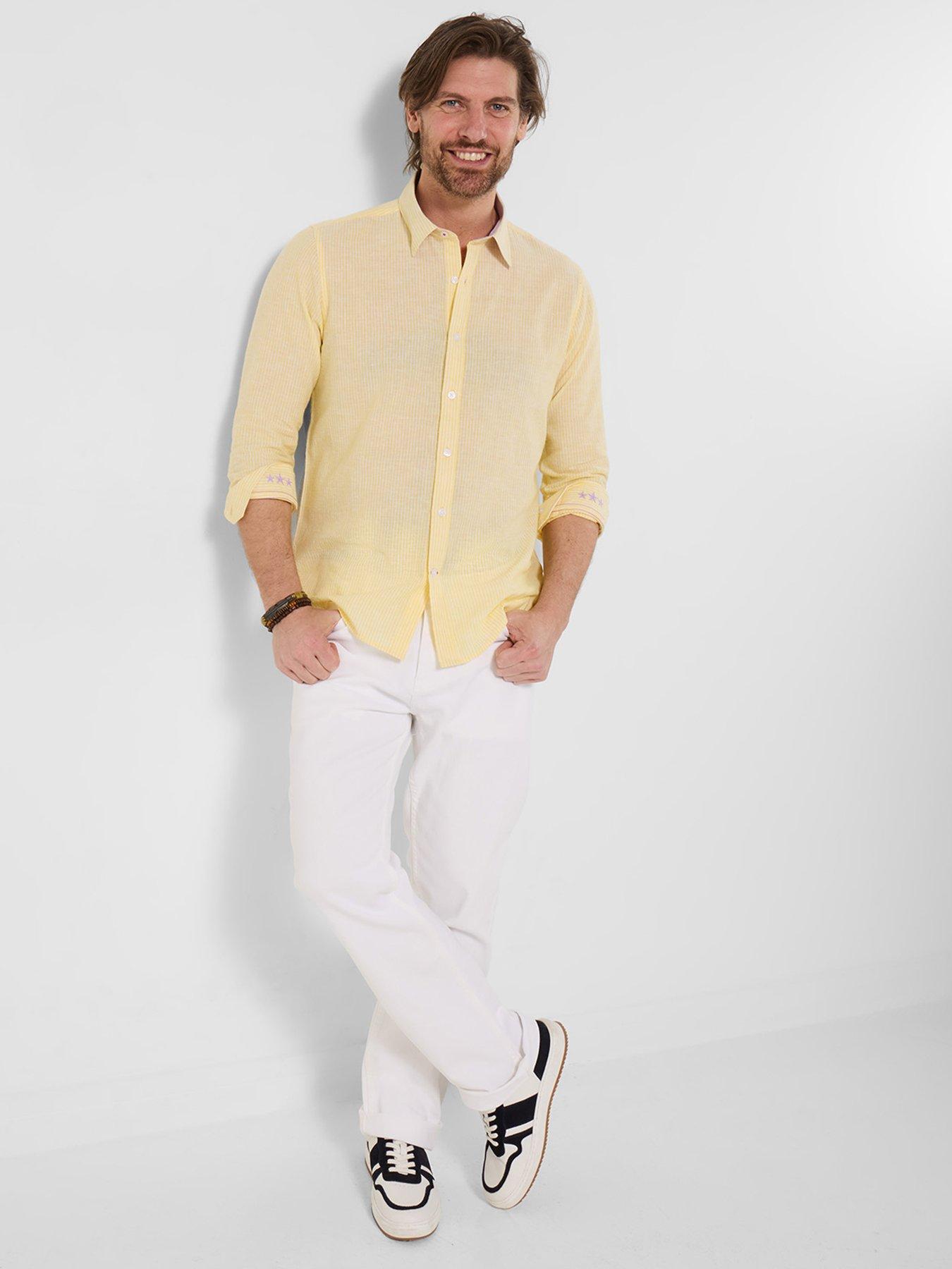 Joe Browns Joe Browns Luxurious Linen Blend Stripe Long Sleeve Shirt