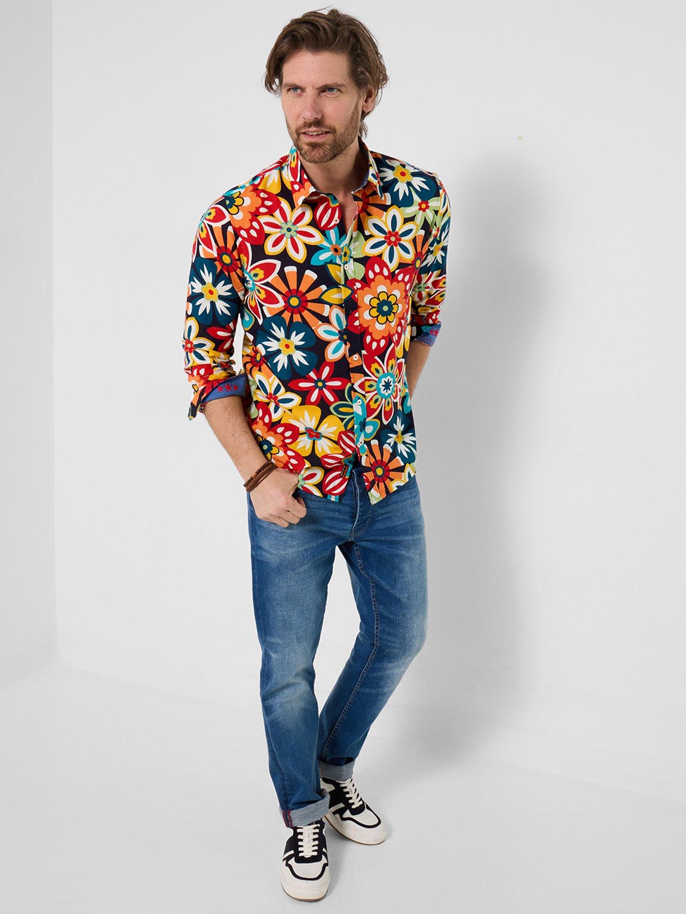 Joe Browns Joe Browns Floral Flashback Linen Blend Long Sleeve Shirt