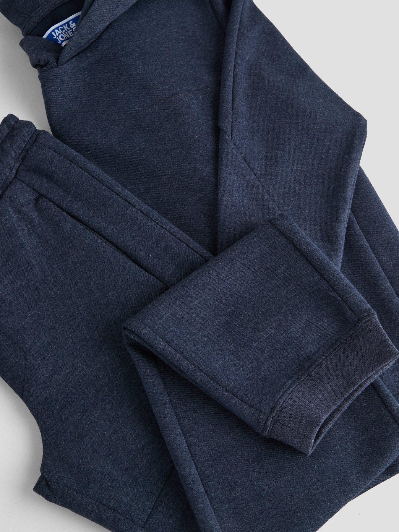 Image 6 of 6 of Jack & Jones Junior Boys Fusion Bolt Contrast Panel Hoodie &amp; Jogger Set - Outer Space