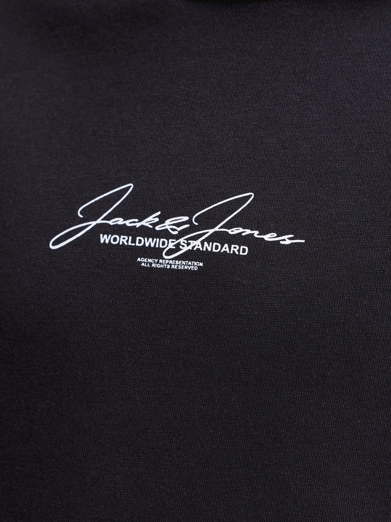 Image 4 of 6 of Jack & Jones Junior Boys Script Hoody &amp; Jogger Set - Grey