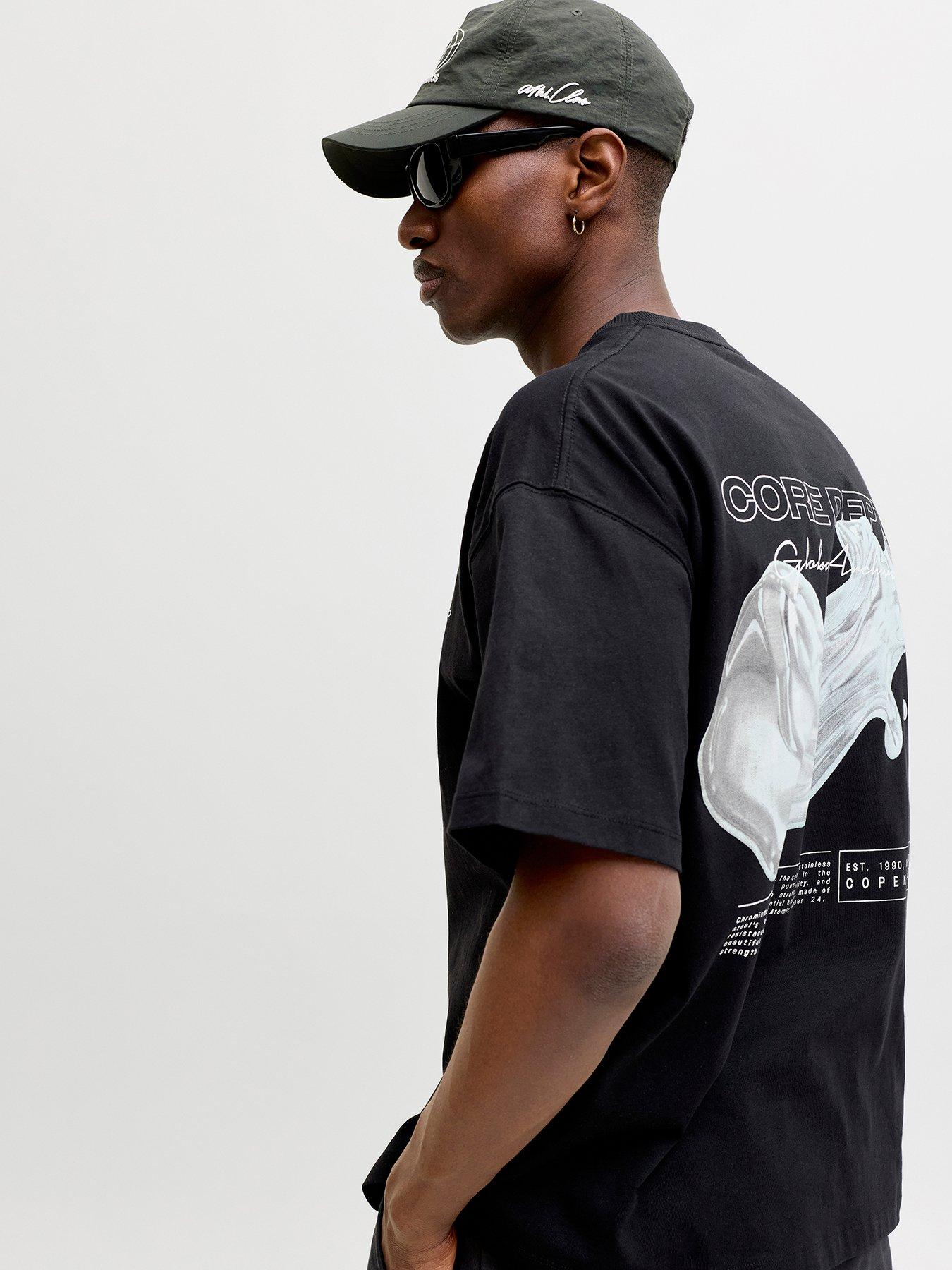 Jack & Jones Biarritz Chrome Back Graphic T-Shirt - Black