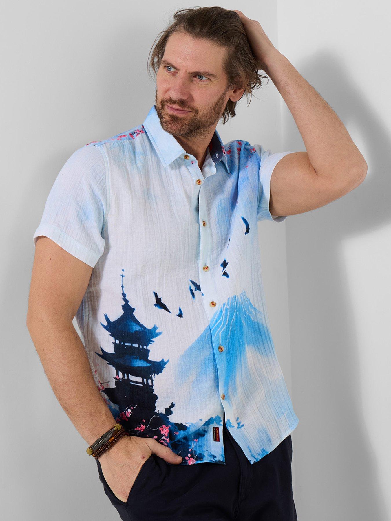 Joe Browns Joe Browns Zenscape Crinkle Short Sleeve Shirt