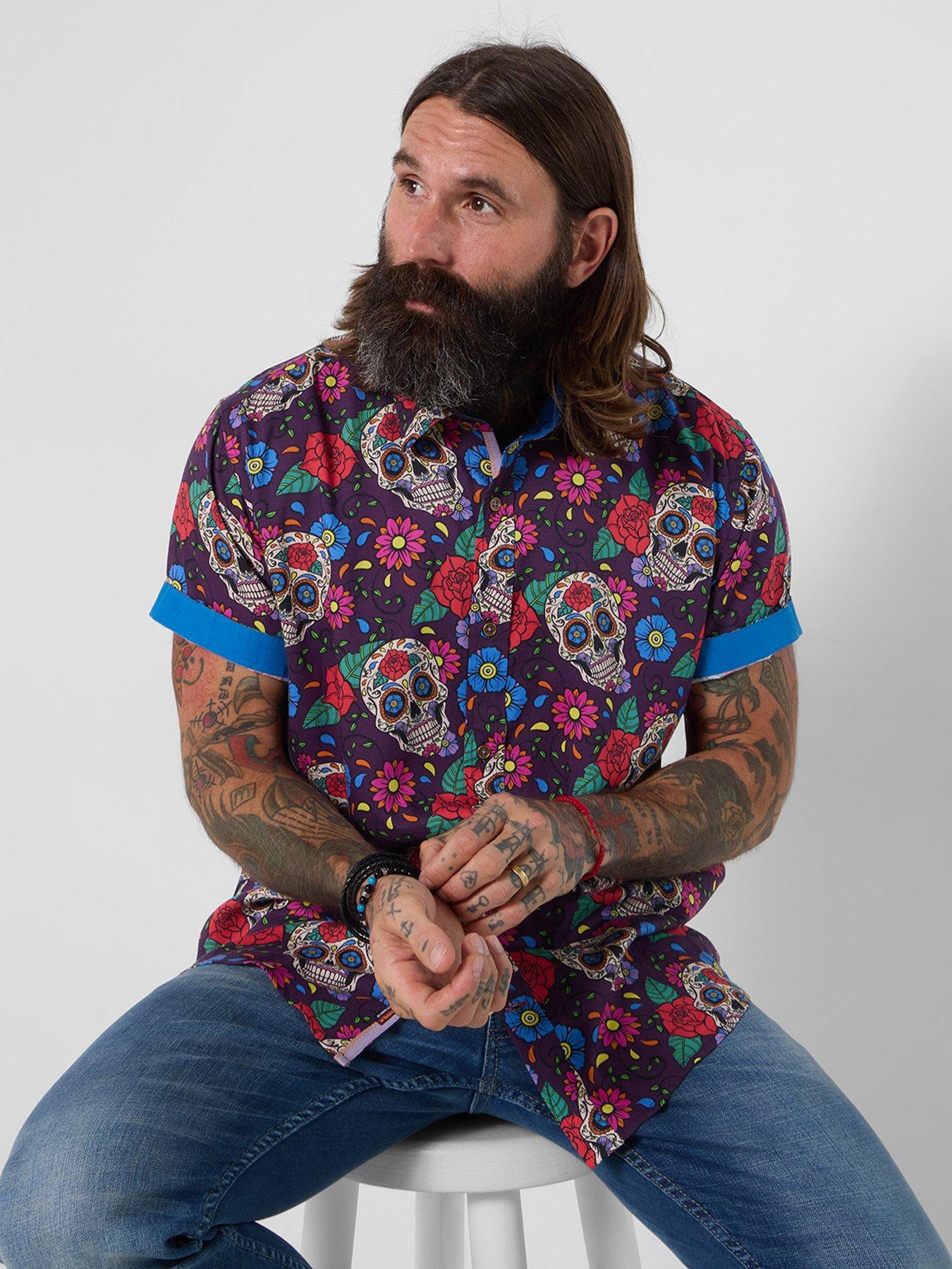 Image 1 of 5 of Joe Browns Creative Calavera Skull Short Sleeve Shirt