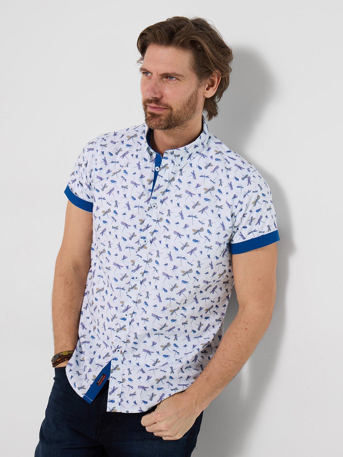 Joe Browns Joe Browns Dapper DragonFly Short Sleeve Shirt - Blue