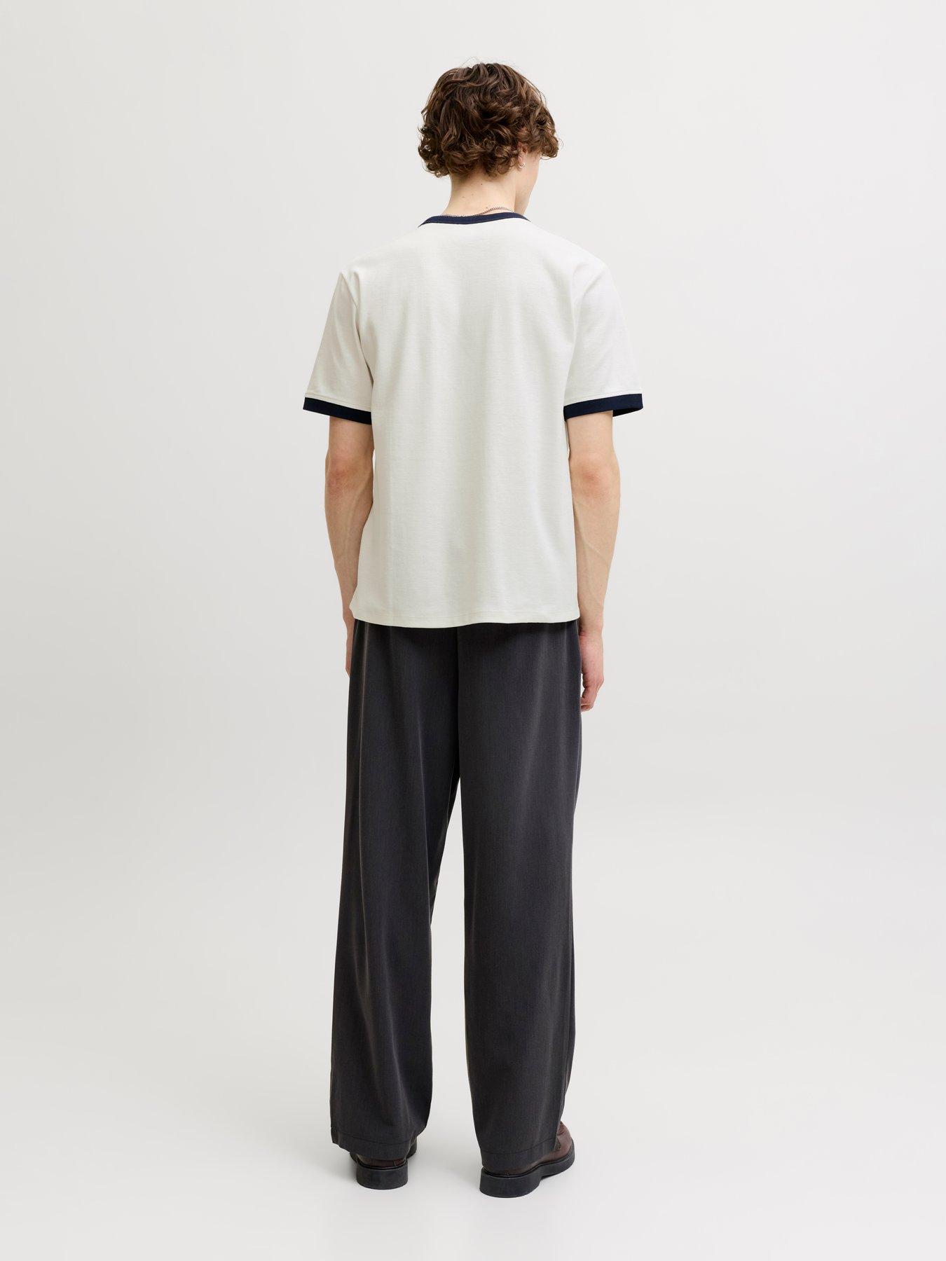 Image 3 of 7 of Jack & Jones Savona Ringer T-Shirt - White