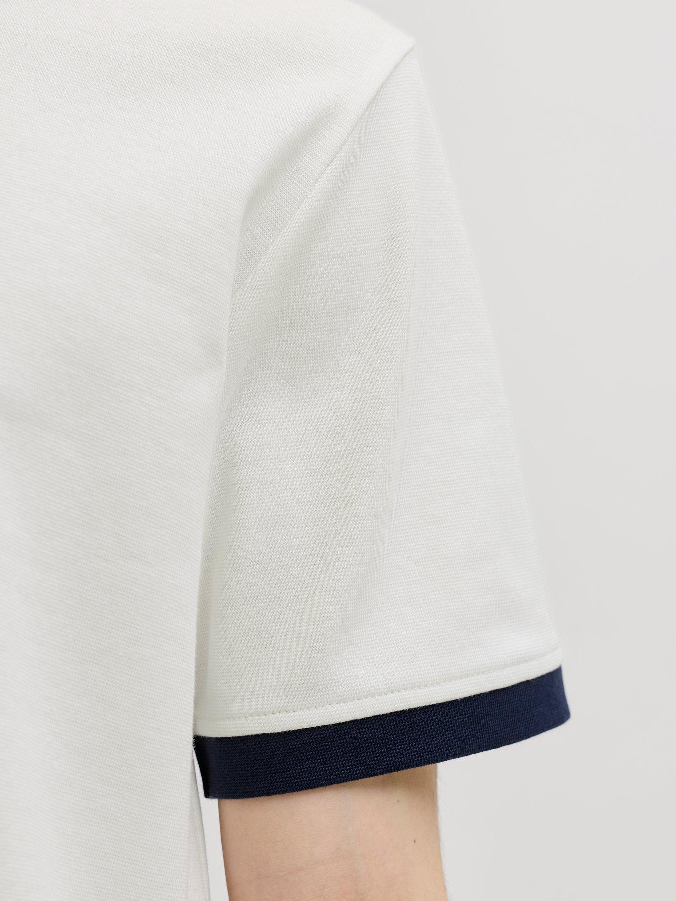Image 6 of 7 of Jack & Jones Savona Ringer T-Shirt - White