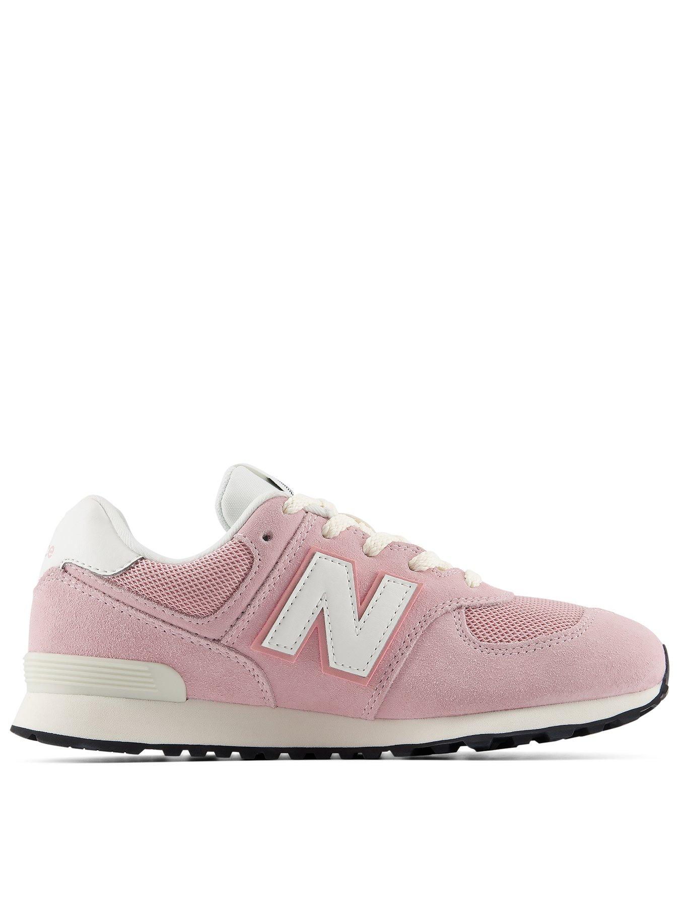 Image 1 of 6 of New Balance Junior 574 Lace Trainers - Pink