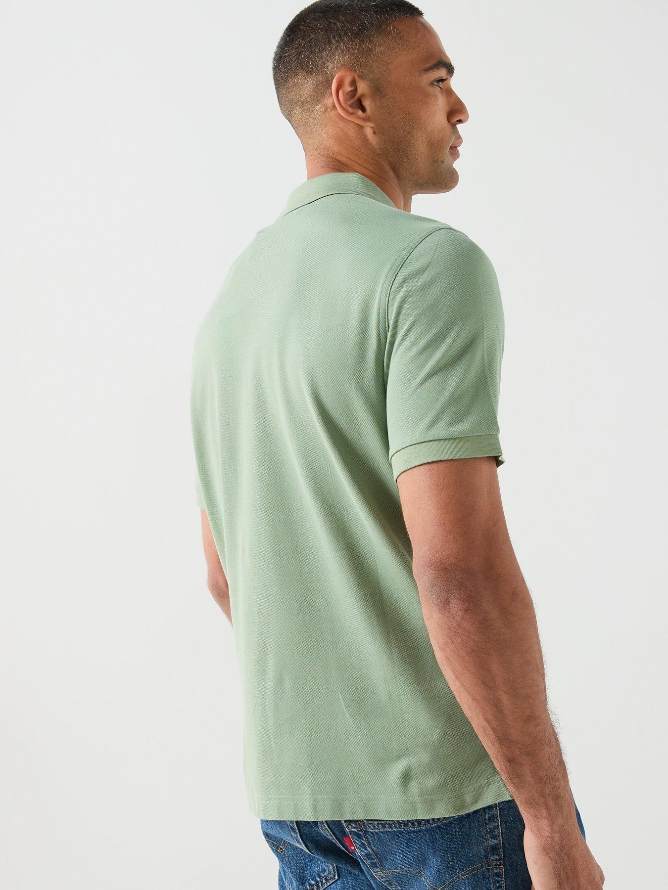 Image 2 of 5 of GANT Regular Fit Shield Short Sleeve Pique Polo Shirt - Light Green