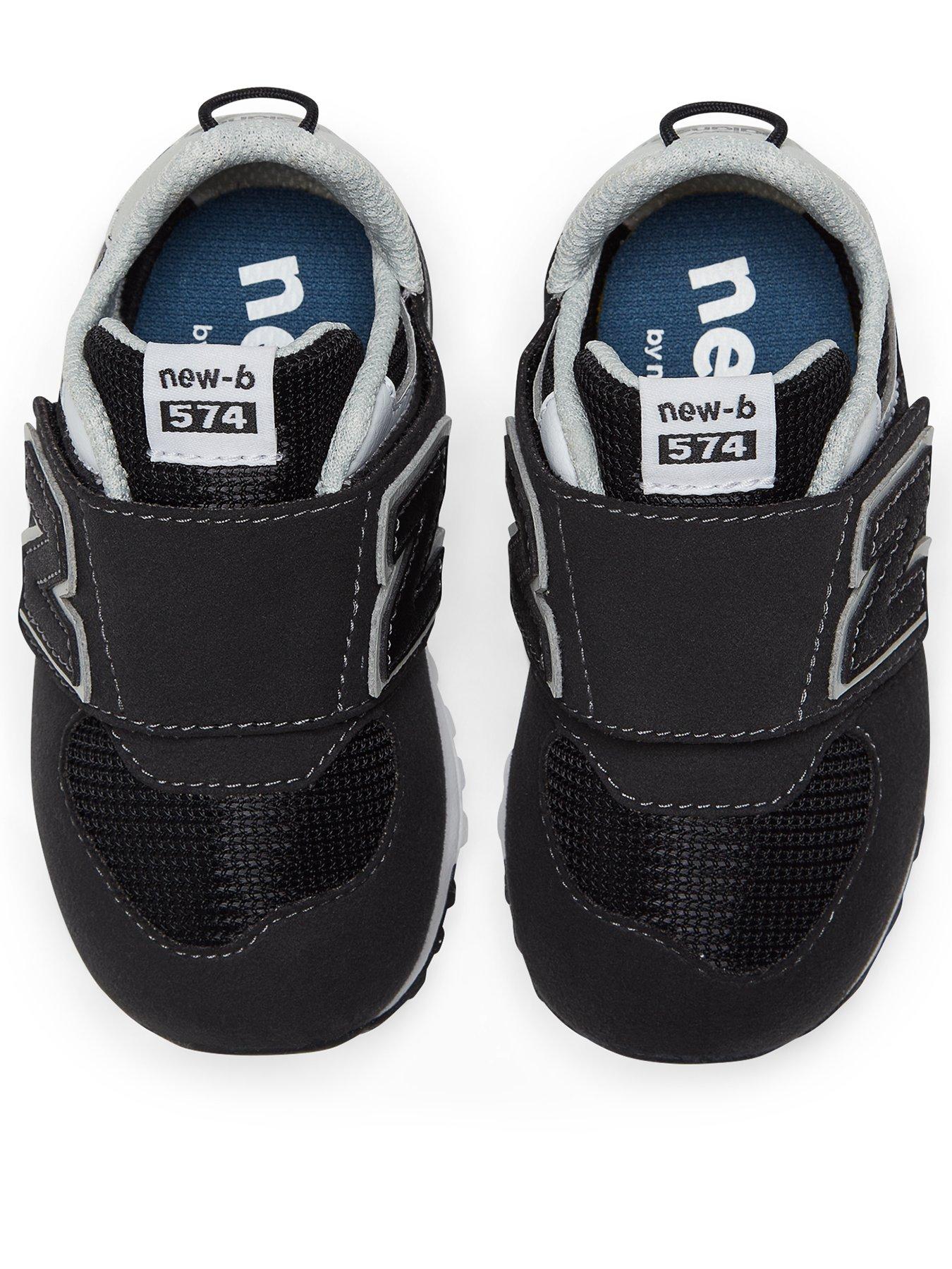 Image 3 of 7 of New Balance Unisex 574 Touch Strap Mesh Trainers - Black