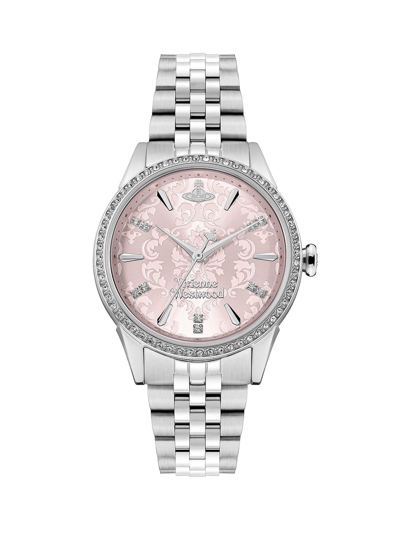 Vivienne Westwood Vivienne Westwood Little Wallace Ladies Quartz Watch Pink Dial Silver Stainless Steel Case and Bracelet
