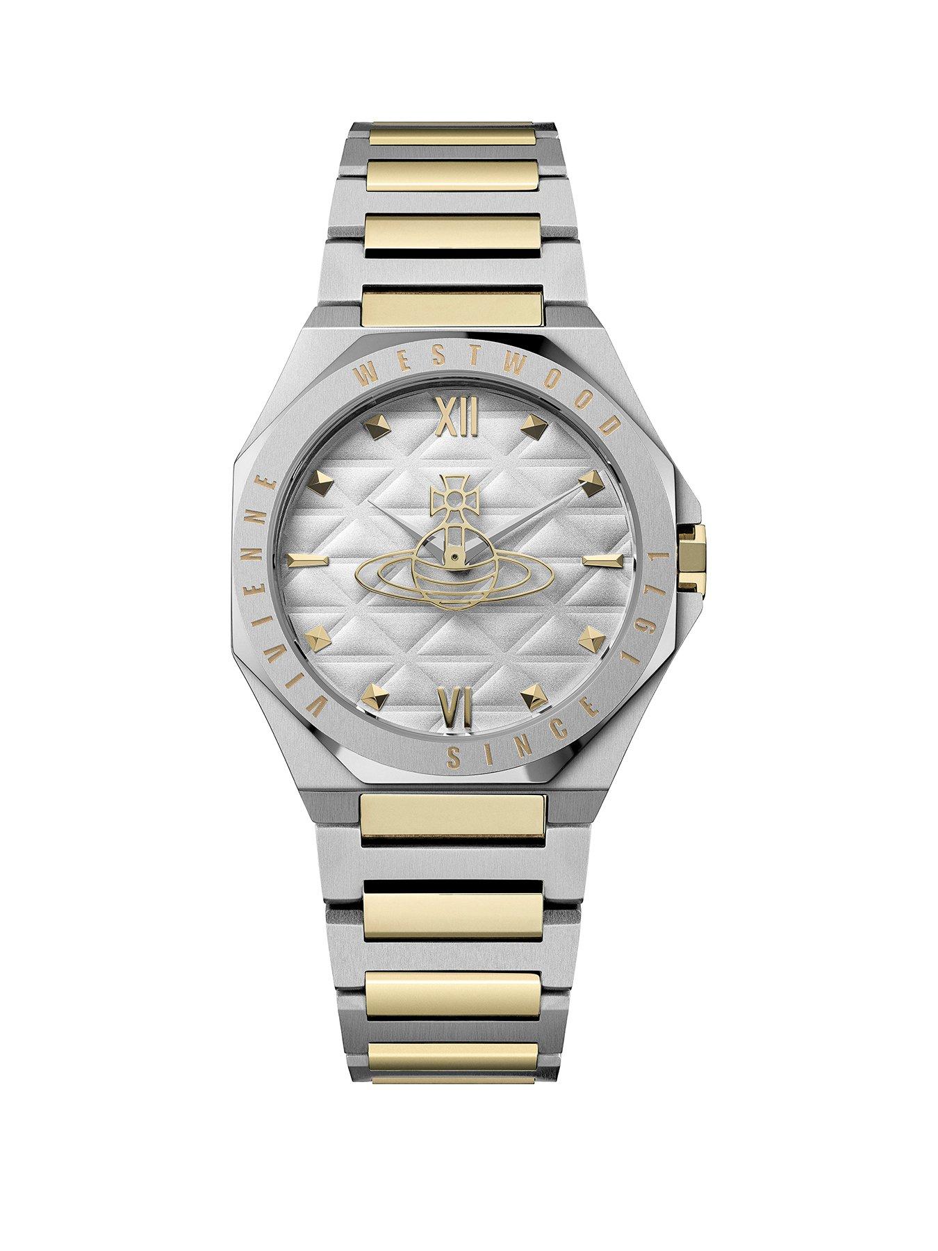 Vivienne Westwood Vivienne Westwood The Aldgate Ladies Quartz Watch Silver/White Dial , Two Tone Stainless Steel Case and Bracelet