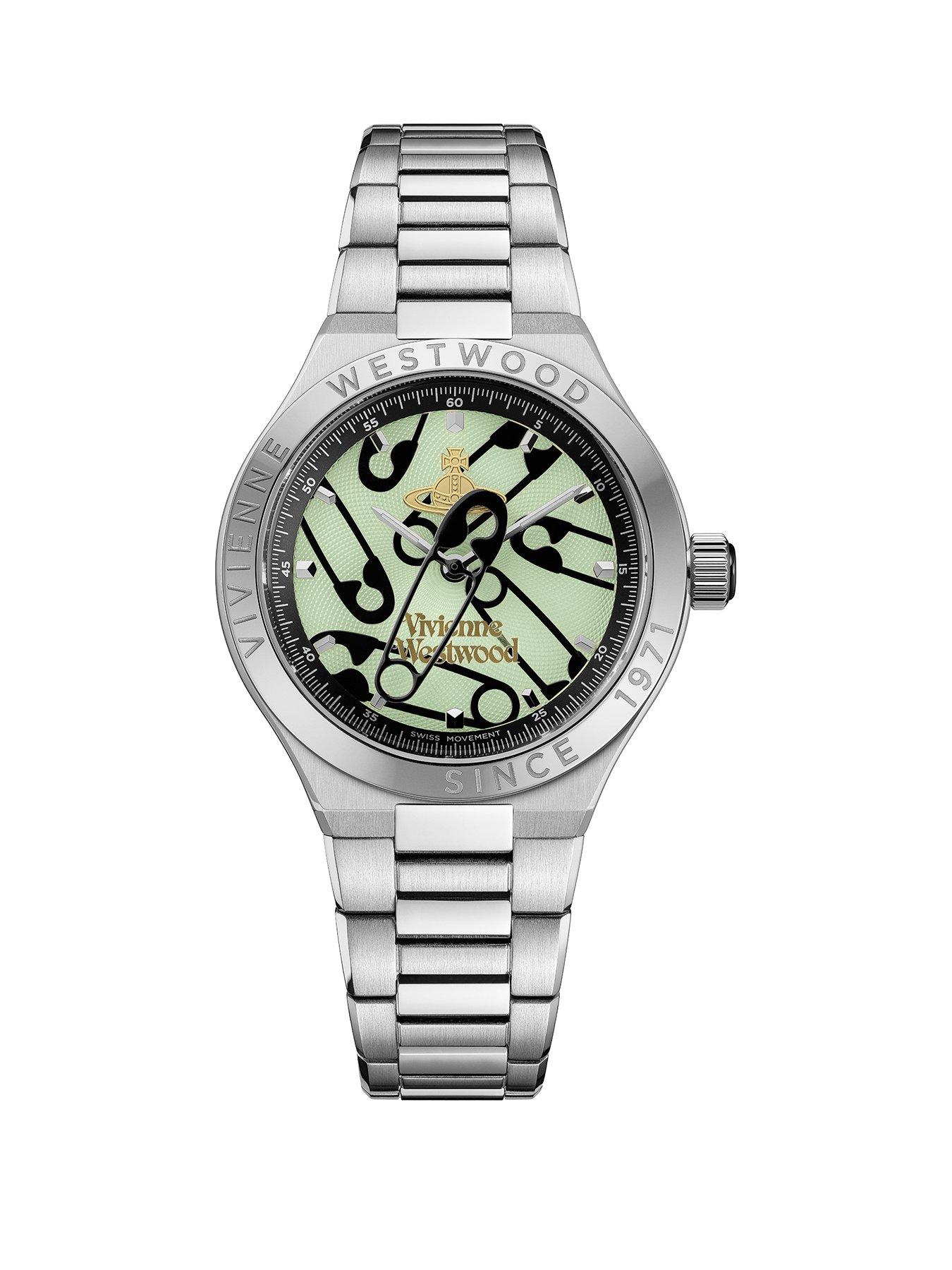 Vivienne Westwood Vivienne Westwood Berwick Unisex Quartz Watch Light Green Dial, Silver Stainless Steel Case and Bracelet
