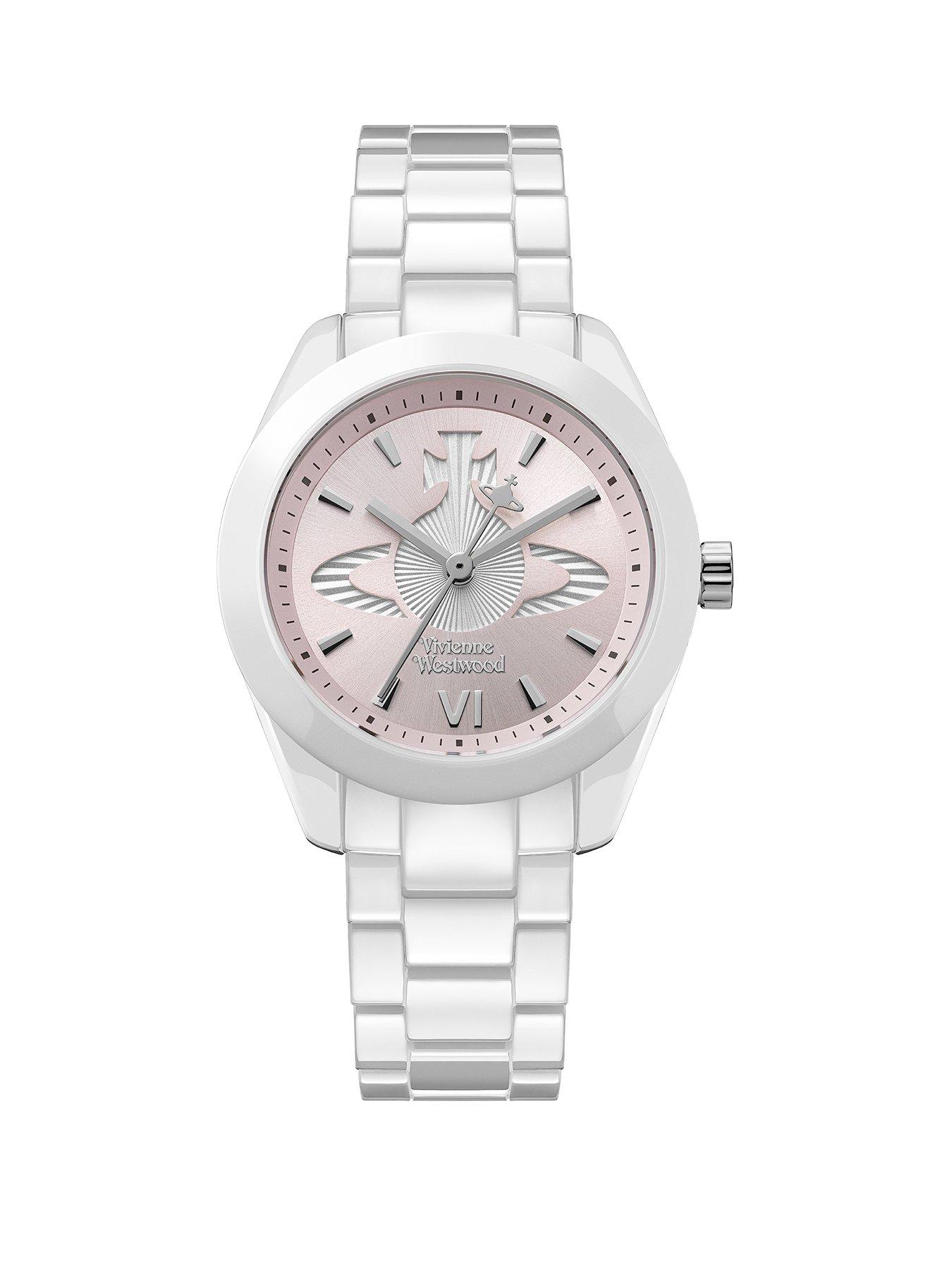 Vivienne Westwood Vivienne Westwood Fenchurch Ceramica Ladies Quartz Watch Light Pink Dial White Ceramic Case and Bracelet