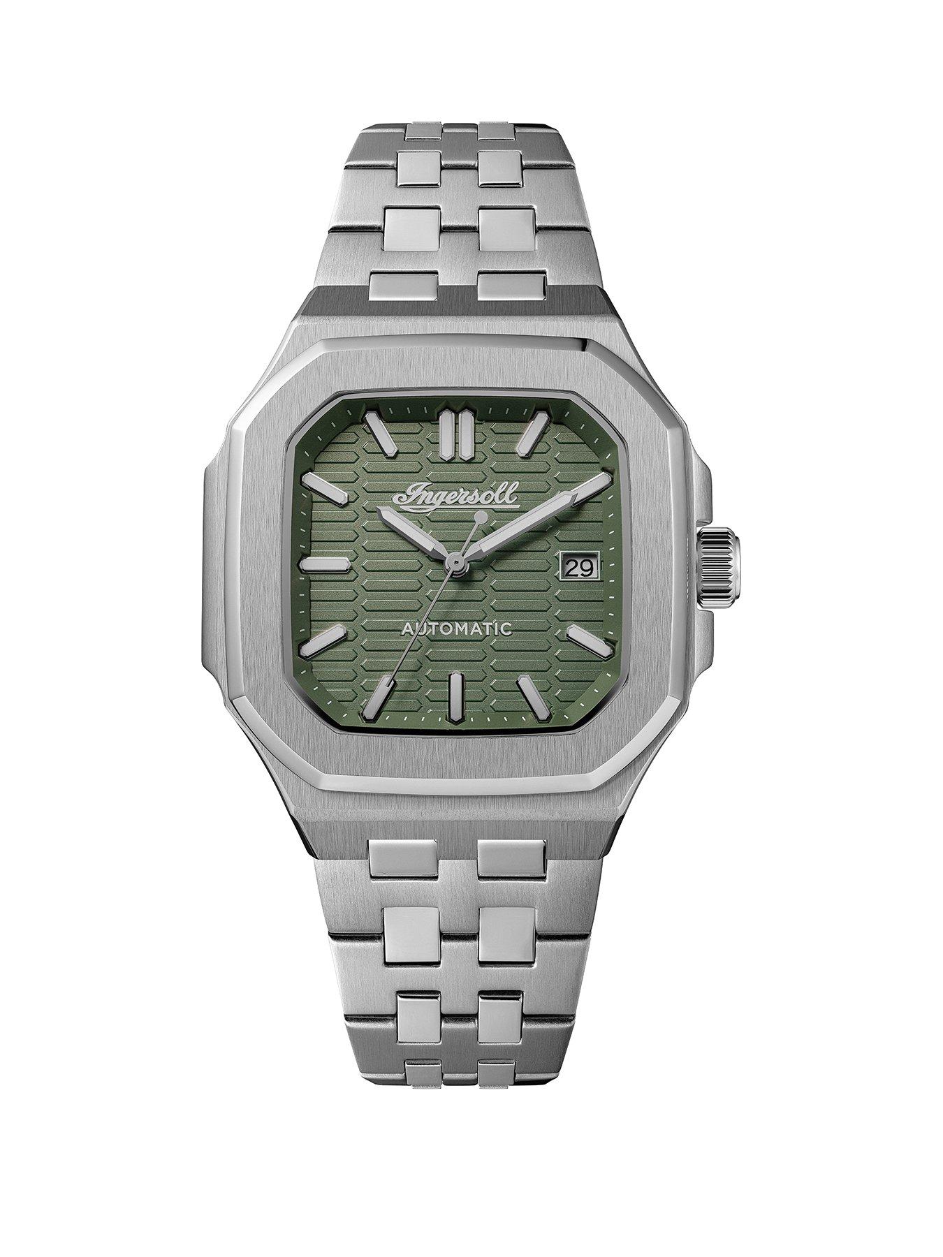 Ingersoll Ingersoll 1892 The Yield Automatic Mens Watch with Green Dial and Silver Stainless Steel Bracelet - I17802