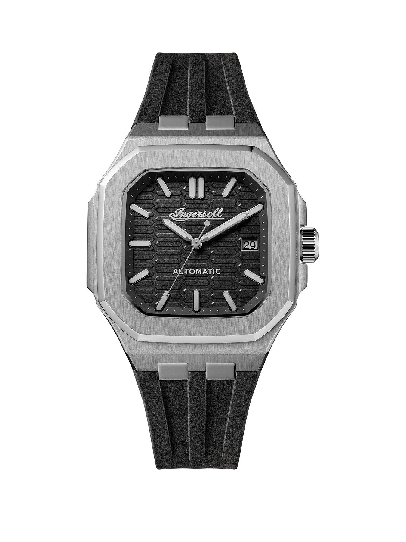 Ingersoll Ingersoll 1892 The Yield Automatic Mens Watch with Black Dial and Black PU Strap - I17803