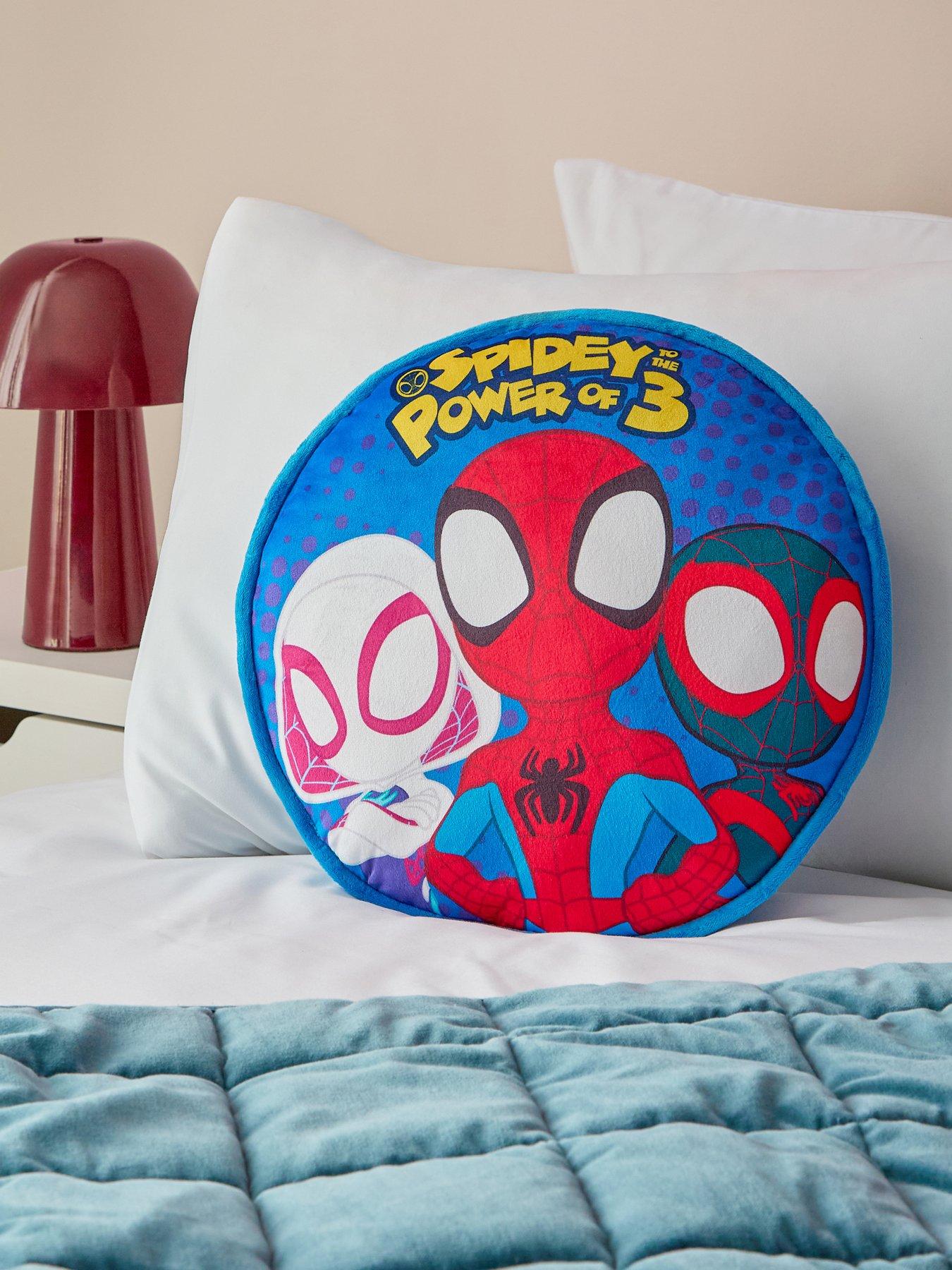 Disney Spidey  &  Friends Power Of 3 Velboa Round Cushion