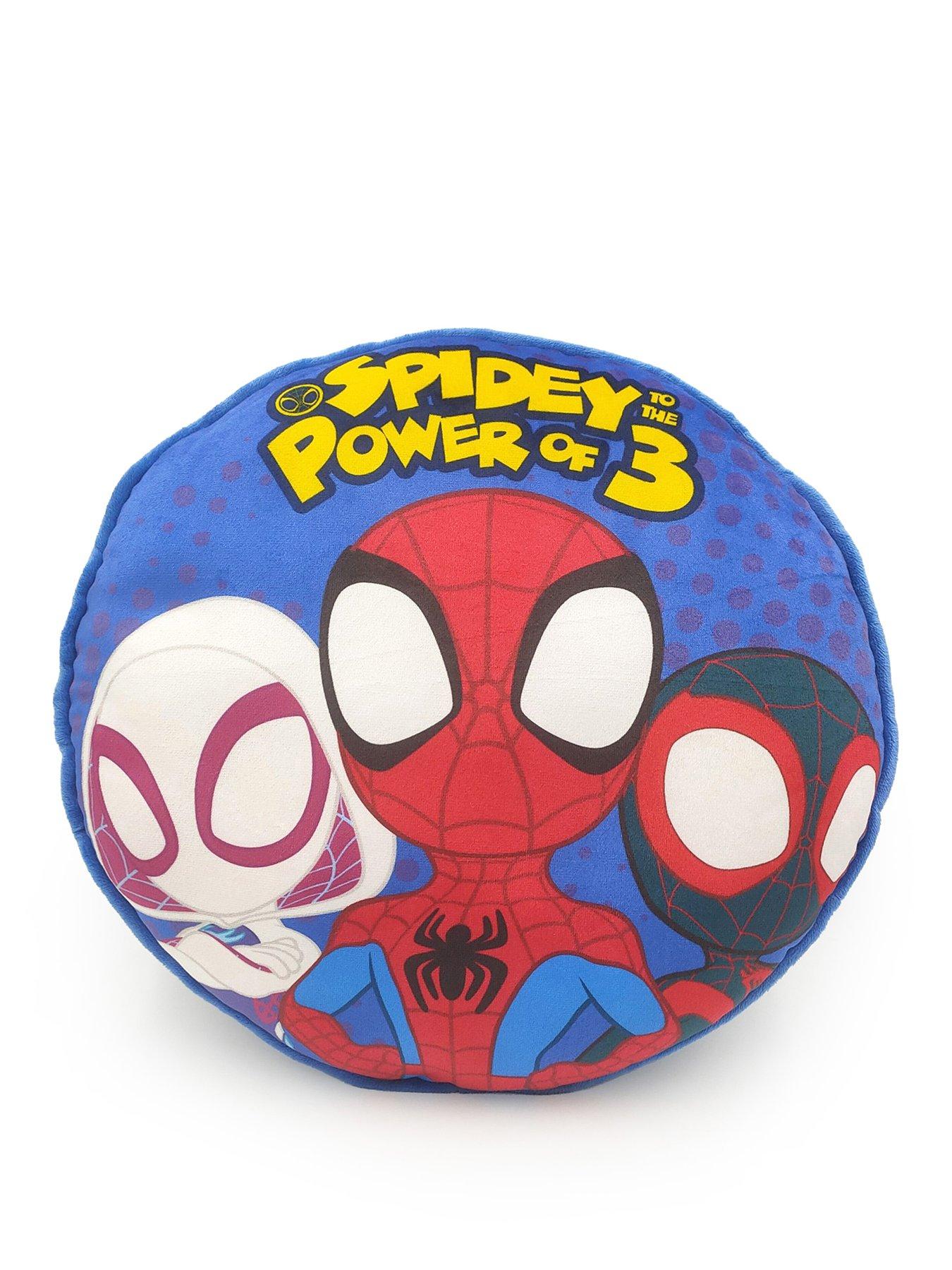 Disney Spidey  &  Friends Power Of 3 Velboa Round Cushion
