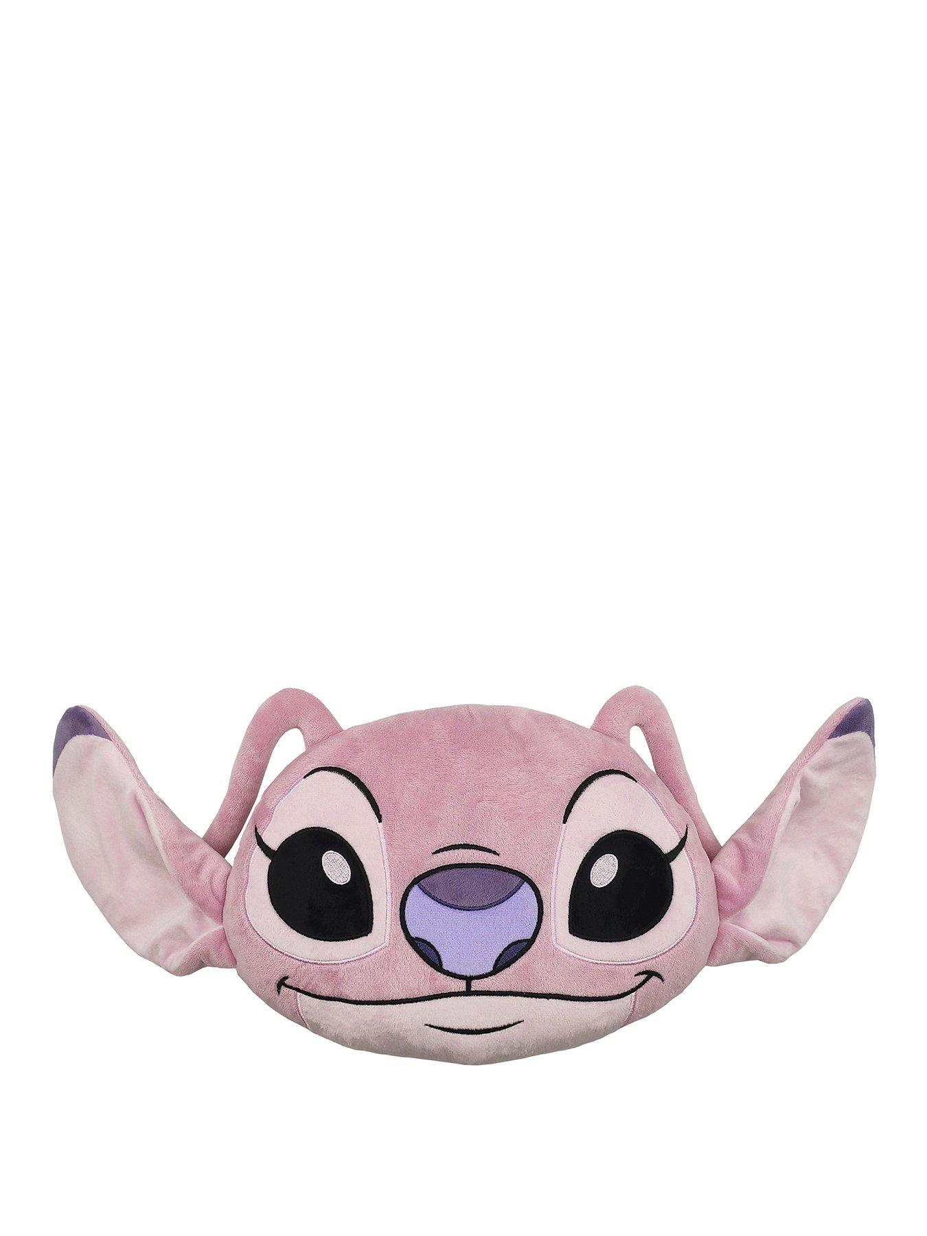 Image 1 of 2 of Disney Stitch Angel Sml Head Shaped Cushion Approx 30cm, 100% Polye