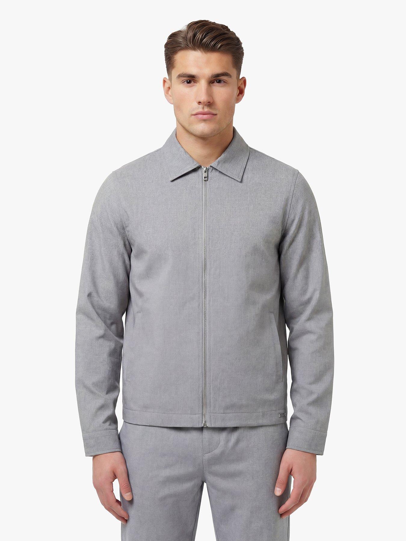 Luke 1977 Luke 1977 Emery Smart Woven Zip Through Jacket - Light Grey