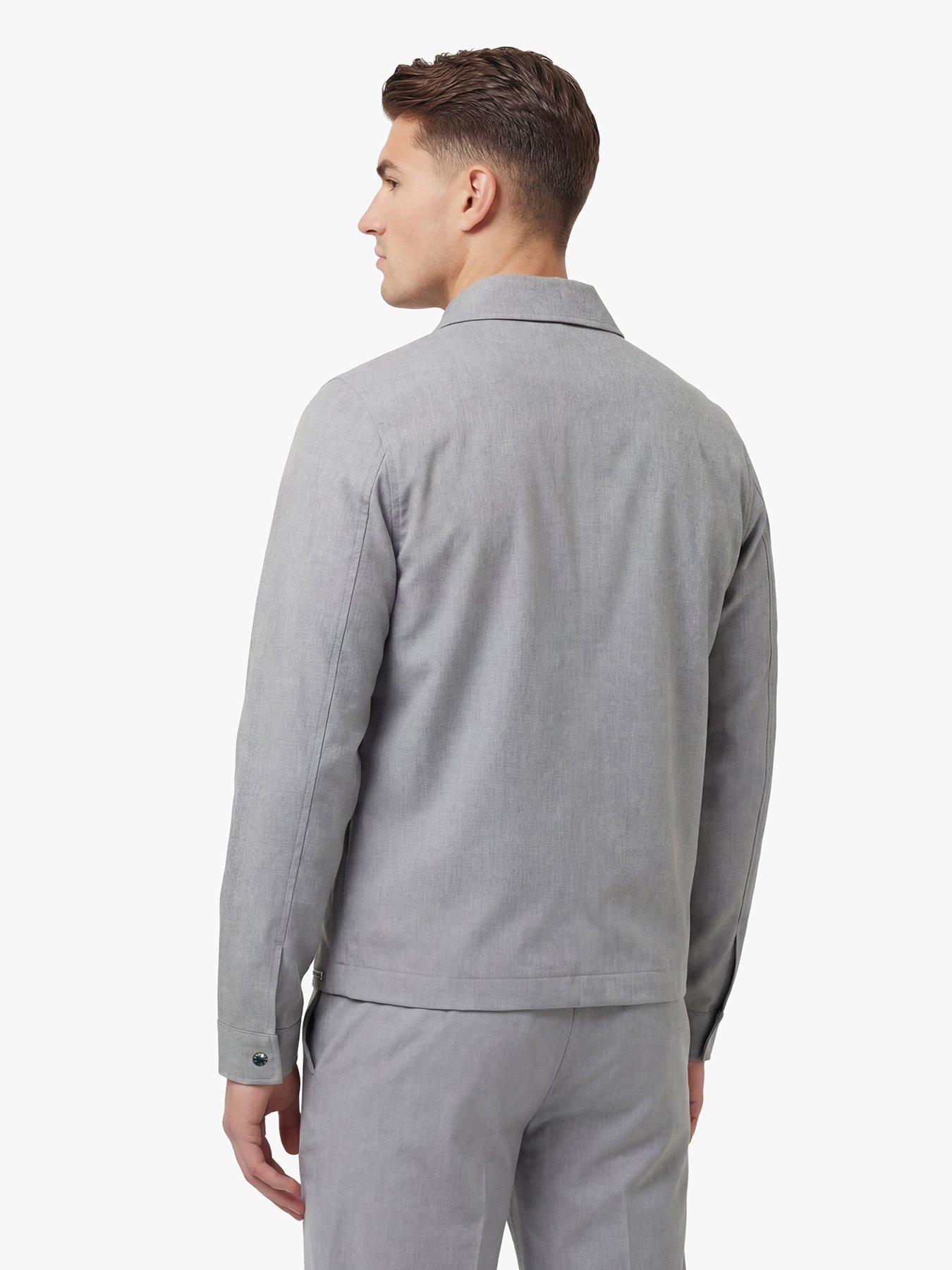 Image 2 of 6 of Luke 1977 Luke 1977 Emery Smart Woven Zip Through Jacket - Light Grey