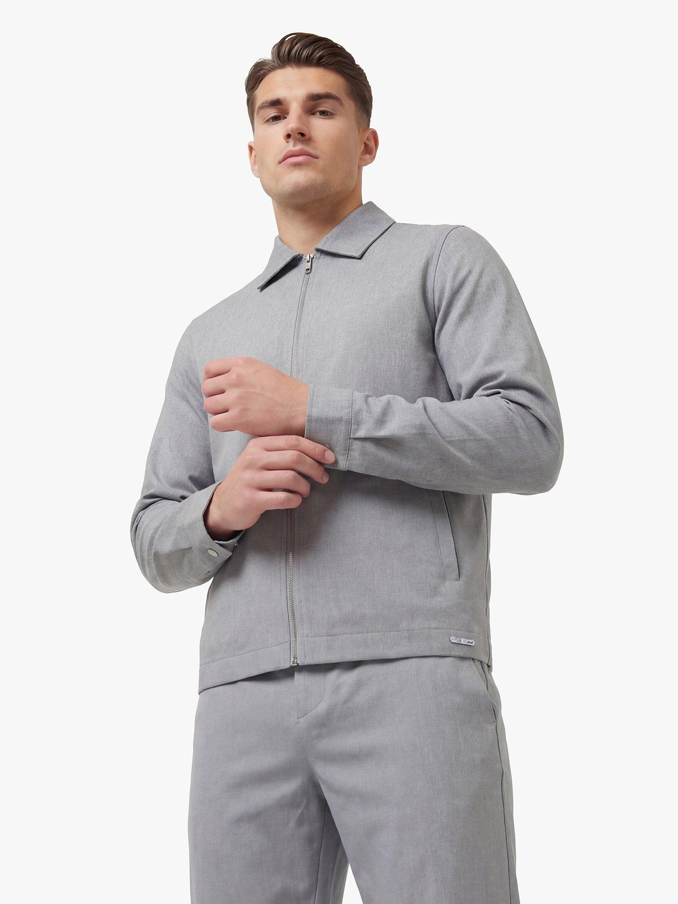 Image 3 of 6 of Luke 1977 Luke 1977 Emery Smart Woven Zip Through Jacket - Light Grey