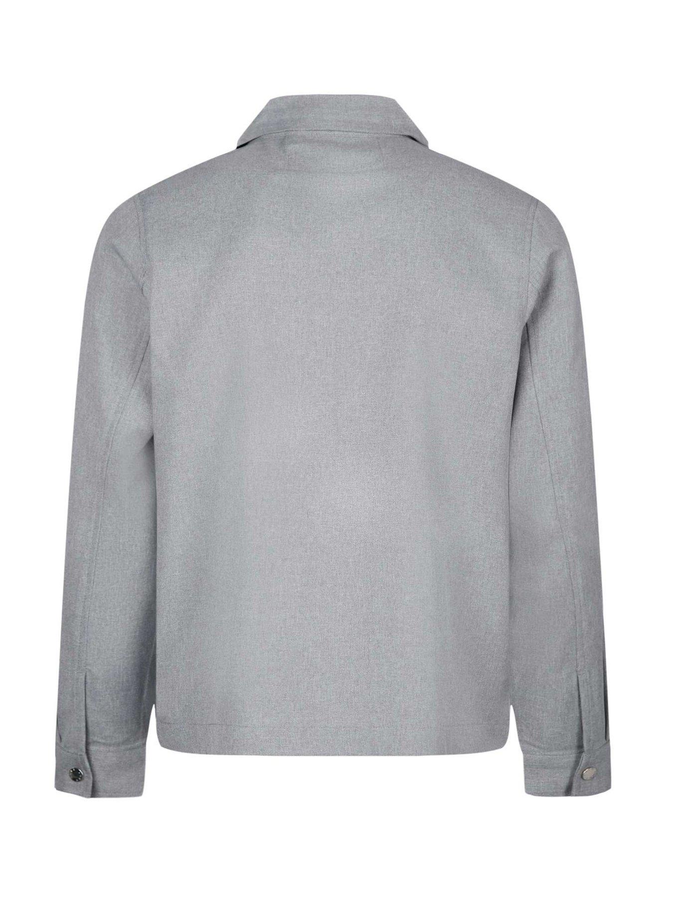 Image 5 of 6 of Luke 1977 Luke 1977 Emery Smart Woven Zip Through Jacket - Light Grey