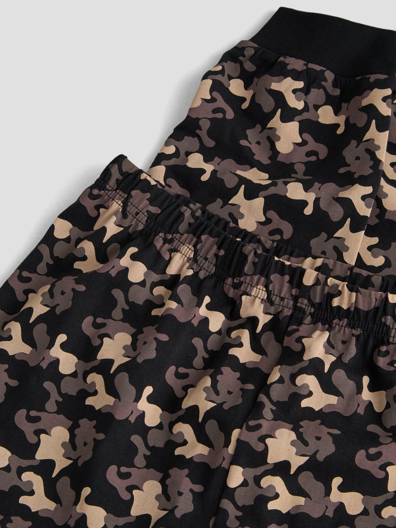 Image 4 of 5 of The Very Collection Boys Mono Camo Print Pyjama (3-16 years) - Black