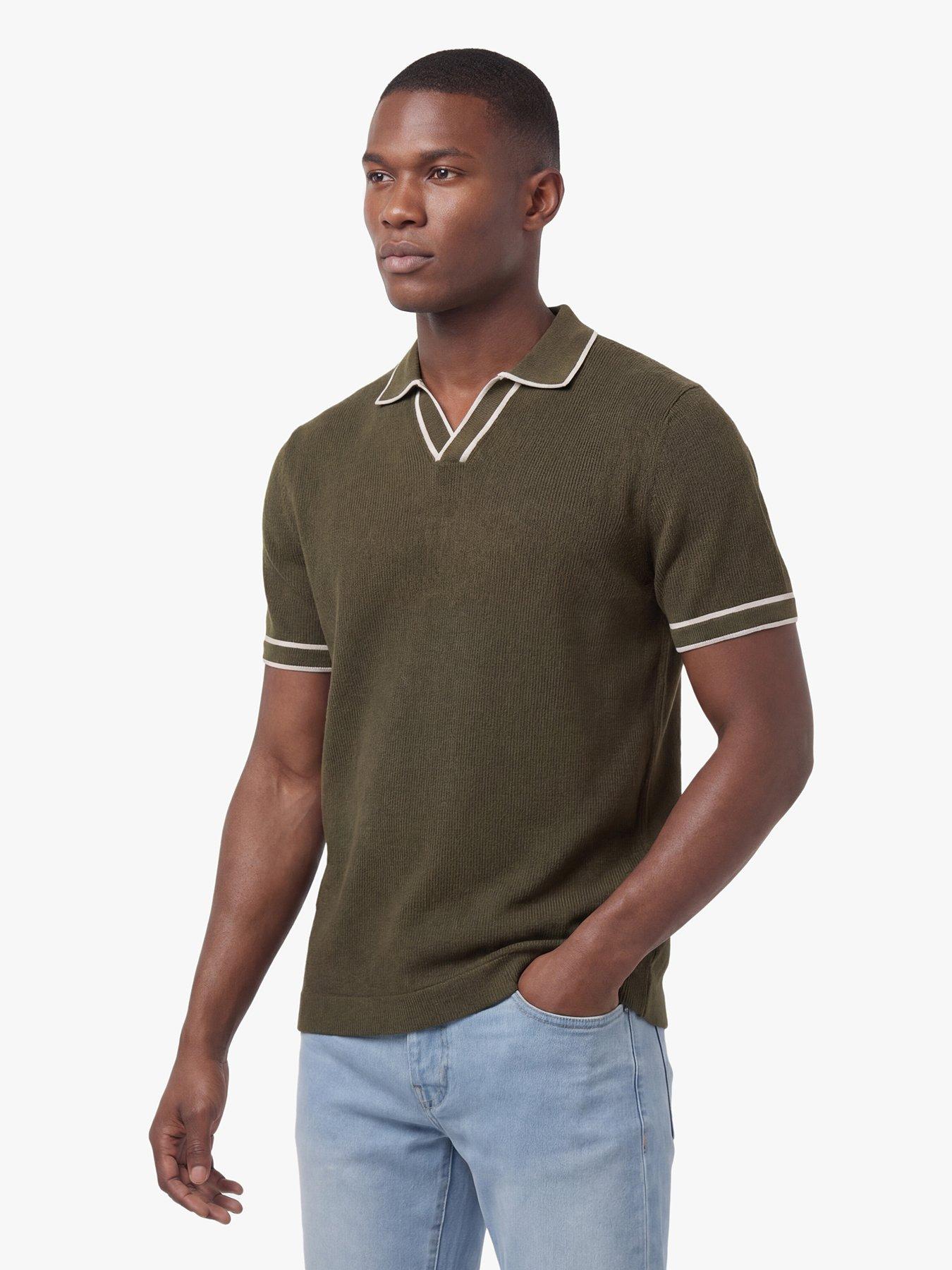 Luke 1977 Luke 1977 Krakatoa Open Neck Polo Shirt - Khaki