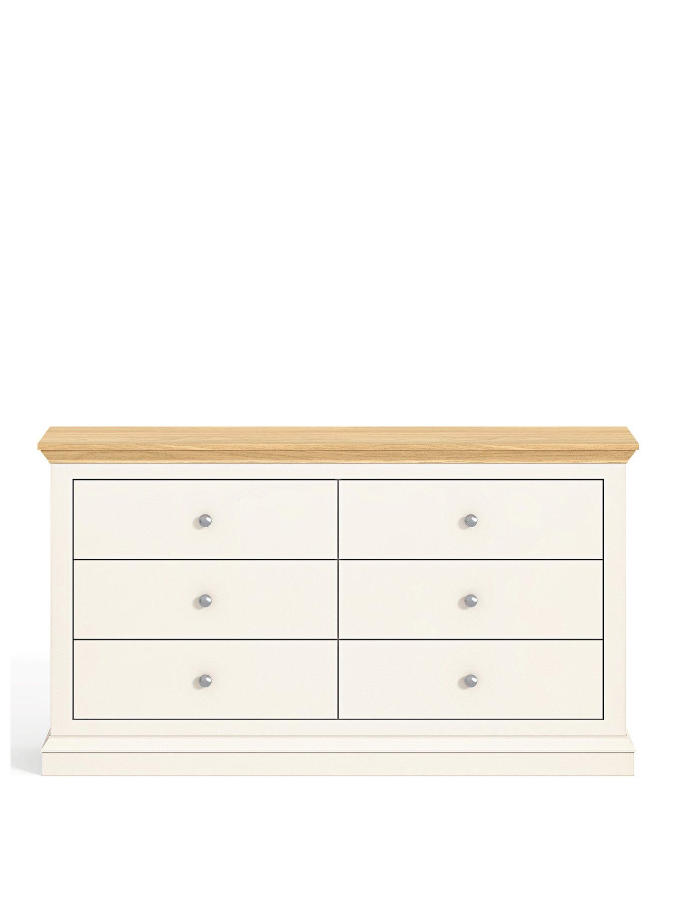 Image 2 of 7 of The Very Collection Hanna 3 +&nbsp;3 Drawer Chest - Grey, Cream