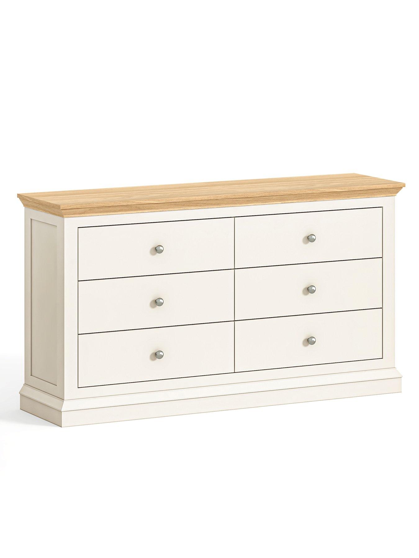 Image 3 of 7 of The Very Collection Hanna 3 +&nbsp;3 Drawer Chest - Grey, Cream