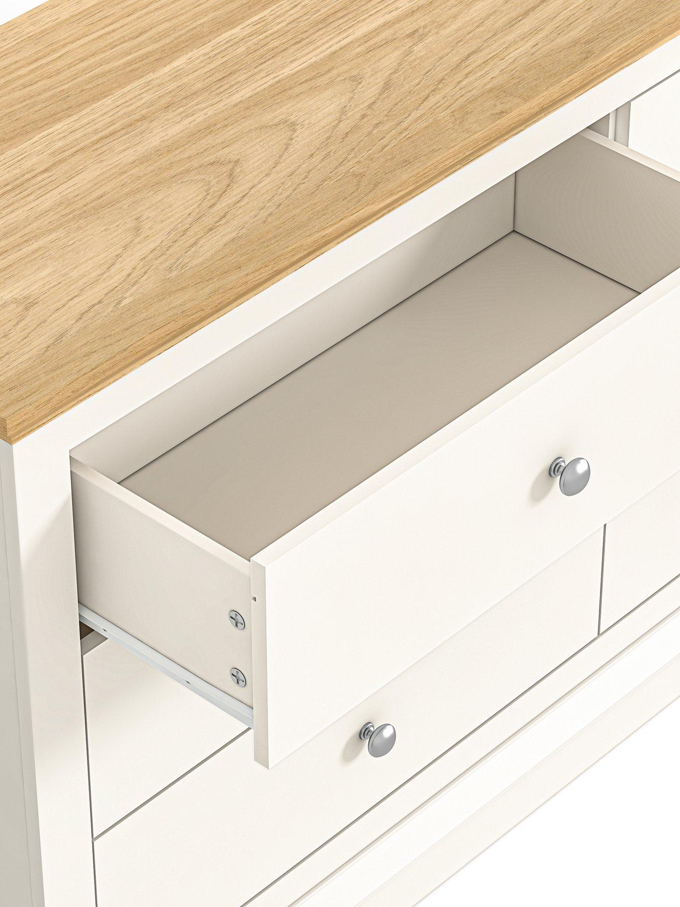 Image 4 of 7 of The Very Collection Hanna 3 +&nbsp;3 Drawer Chest - Grey, Cream