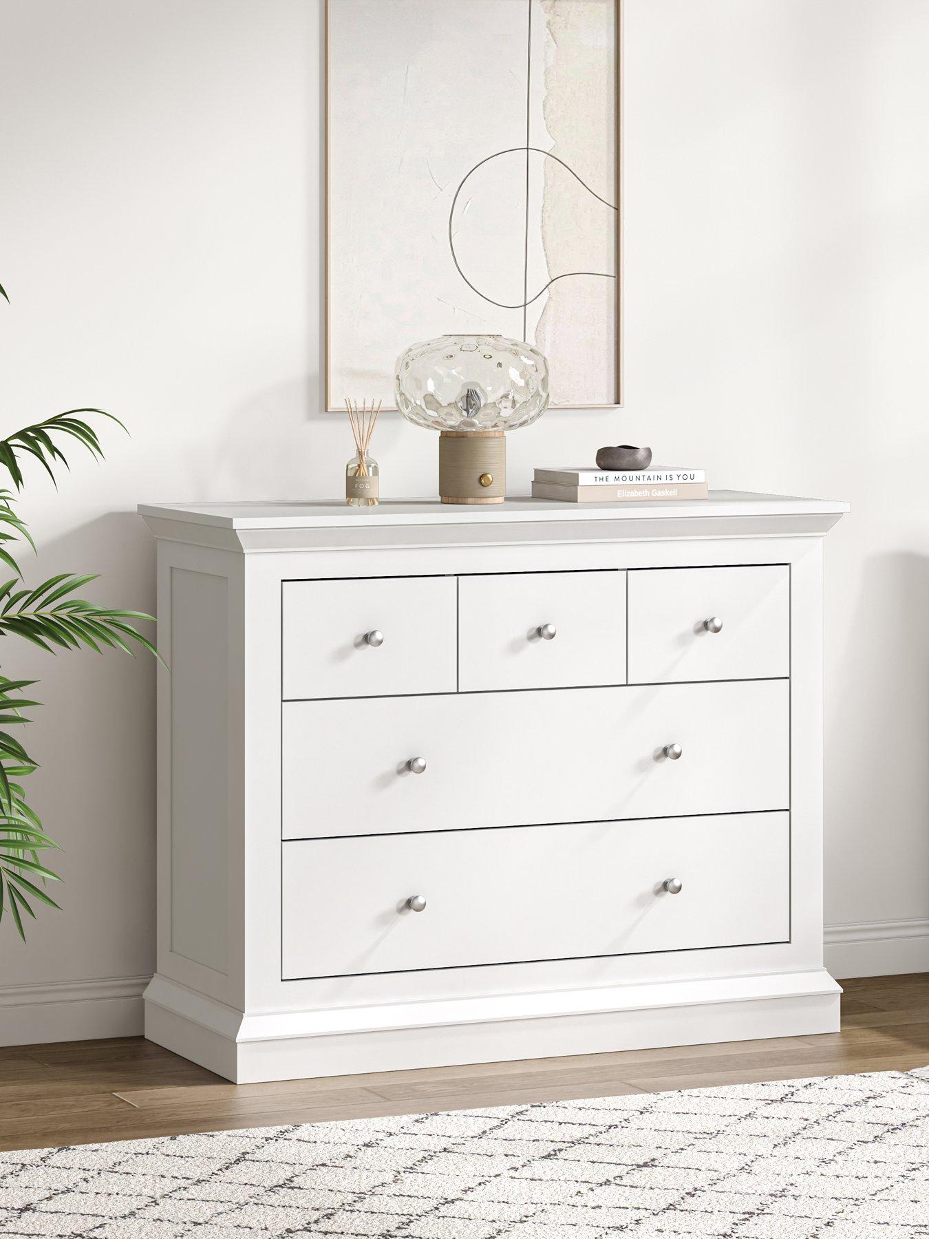 Image 1 of 7 of The Very Collection Hanna 3&nbsp;+ 2 Drawer Chest - White