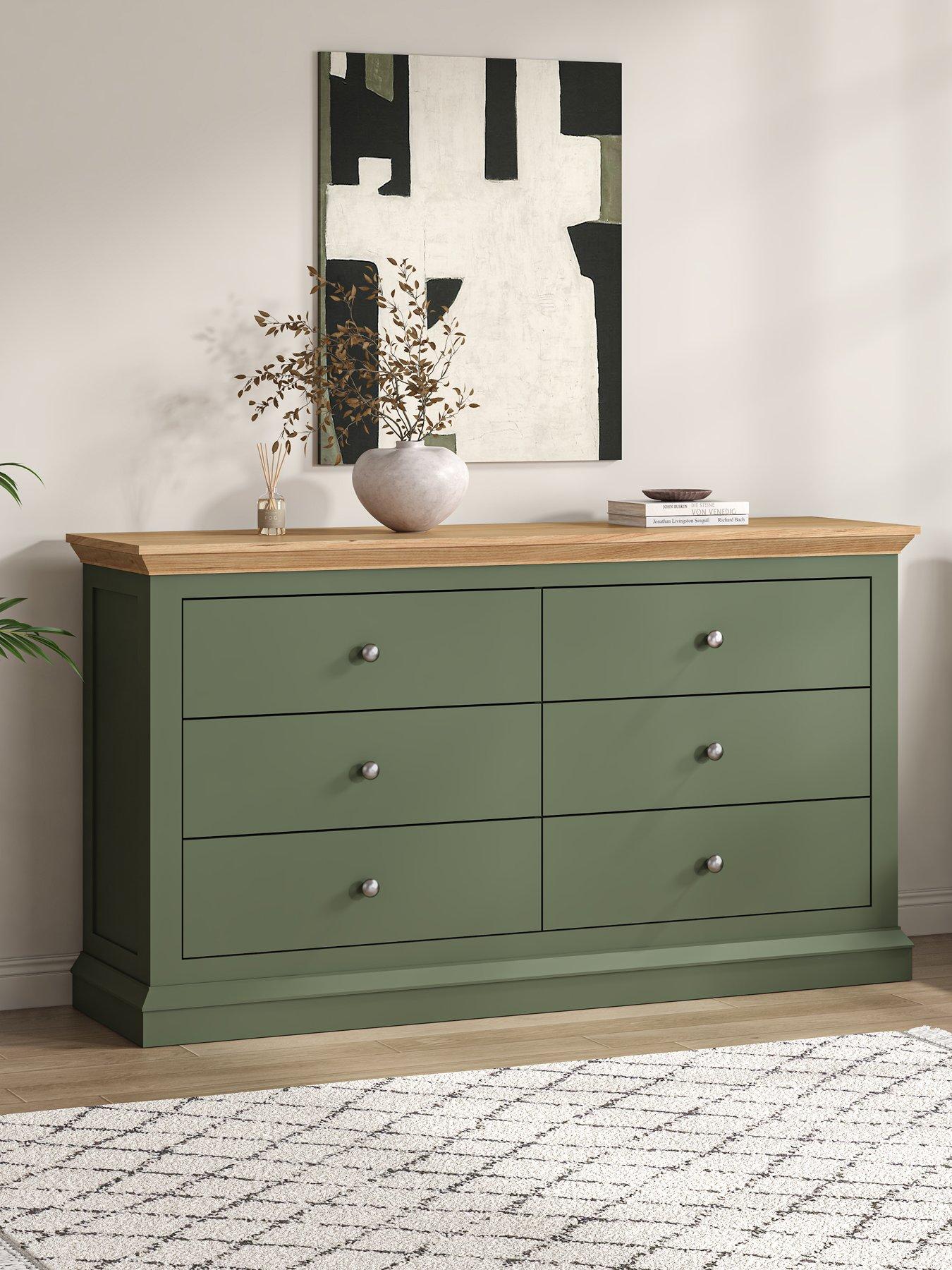 The Very Collection Hanna 3 + 3 Drawer Chest - Green