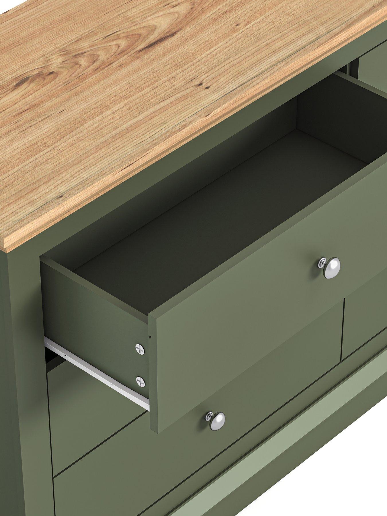 Image 4 of 7 of The Very Collection Hanna 3&nbsp;+ 3 Drawer Chest - Green