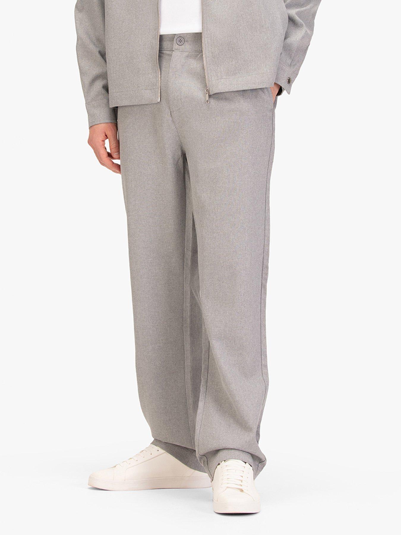 Luke 1977 Luke 1977 Boas Smart Woven Uncuffed Trousers - Grey