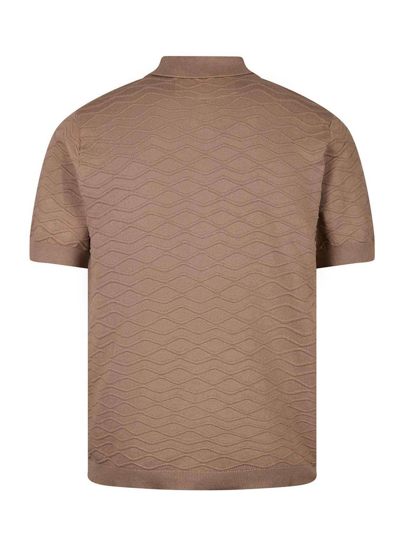 Image 5 of 6 of Luke 1977 Luke 1977 Kennet Button Through Knitted Shirt - Brown