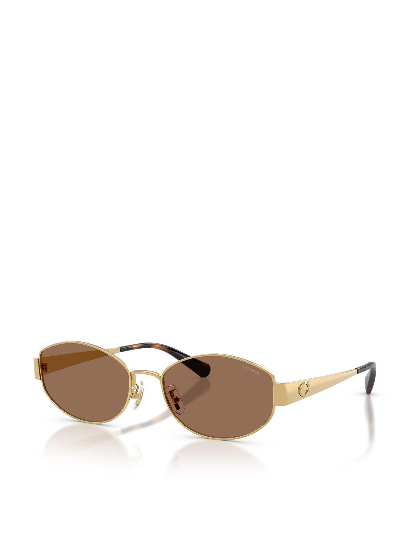 COACH Round Gold Frame Sunglasses HC7192D