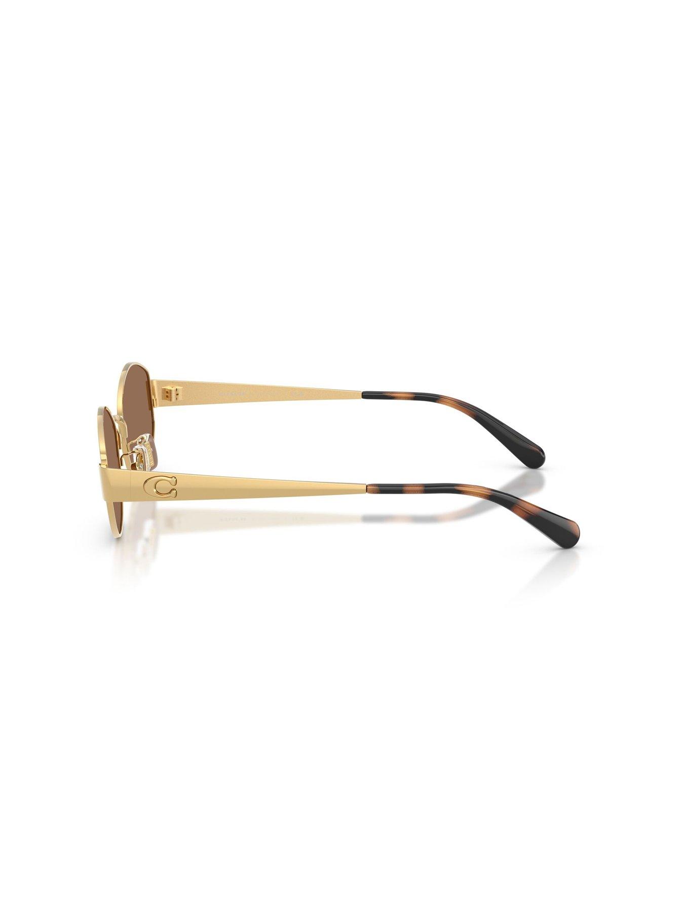 Image 2 of 5 of COACH Round Gold Frame Sunglasses HC7192D
