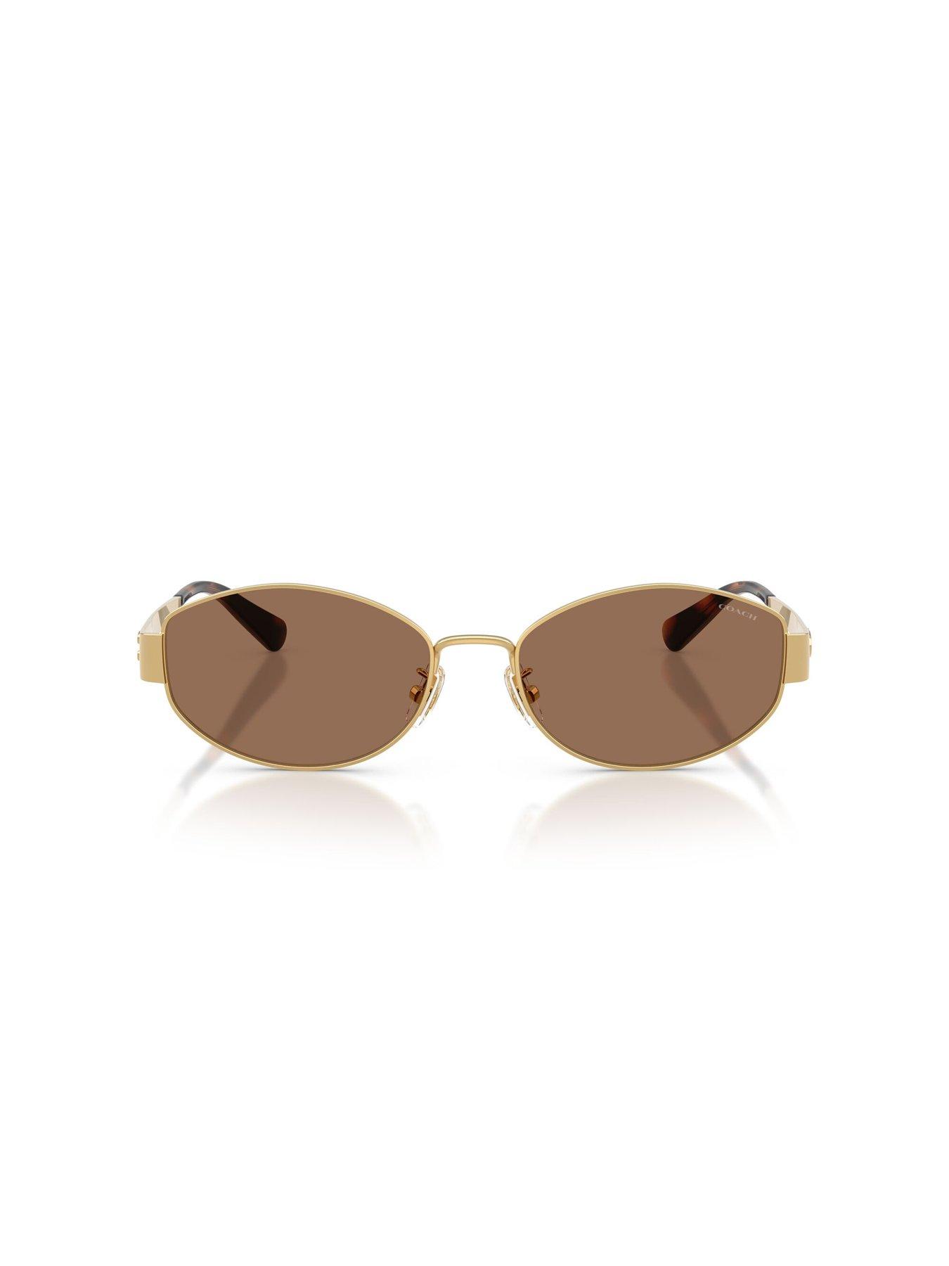 Image 3 of 5 of COACH Round Gold Frame Sunglasses HC7192D