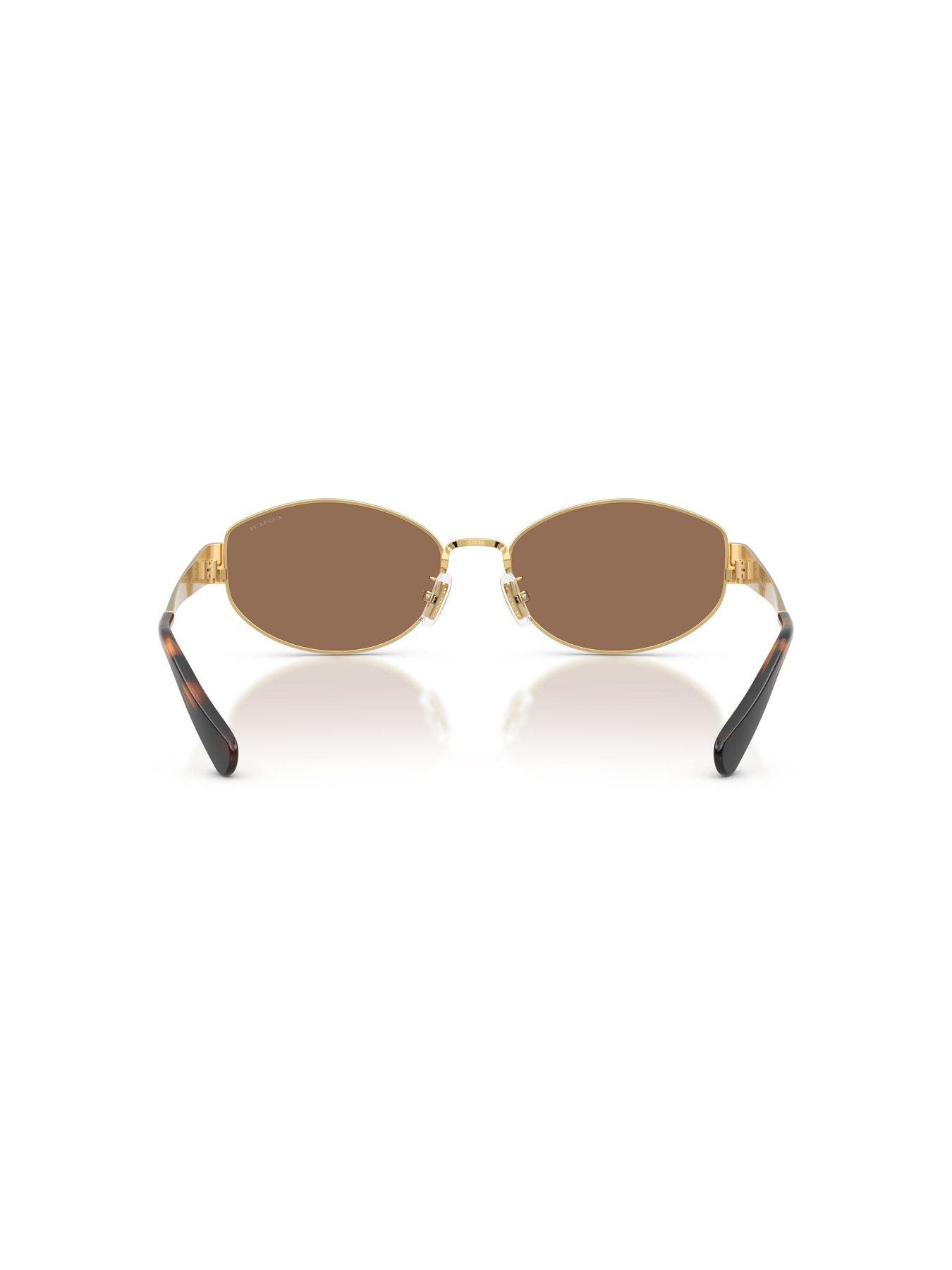 Image 5 of 5 of COACH Round Gold Frame Sunglasses HC7192D