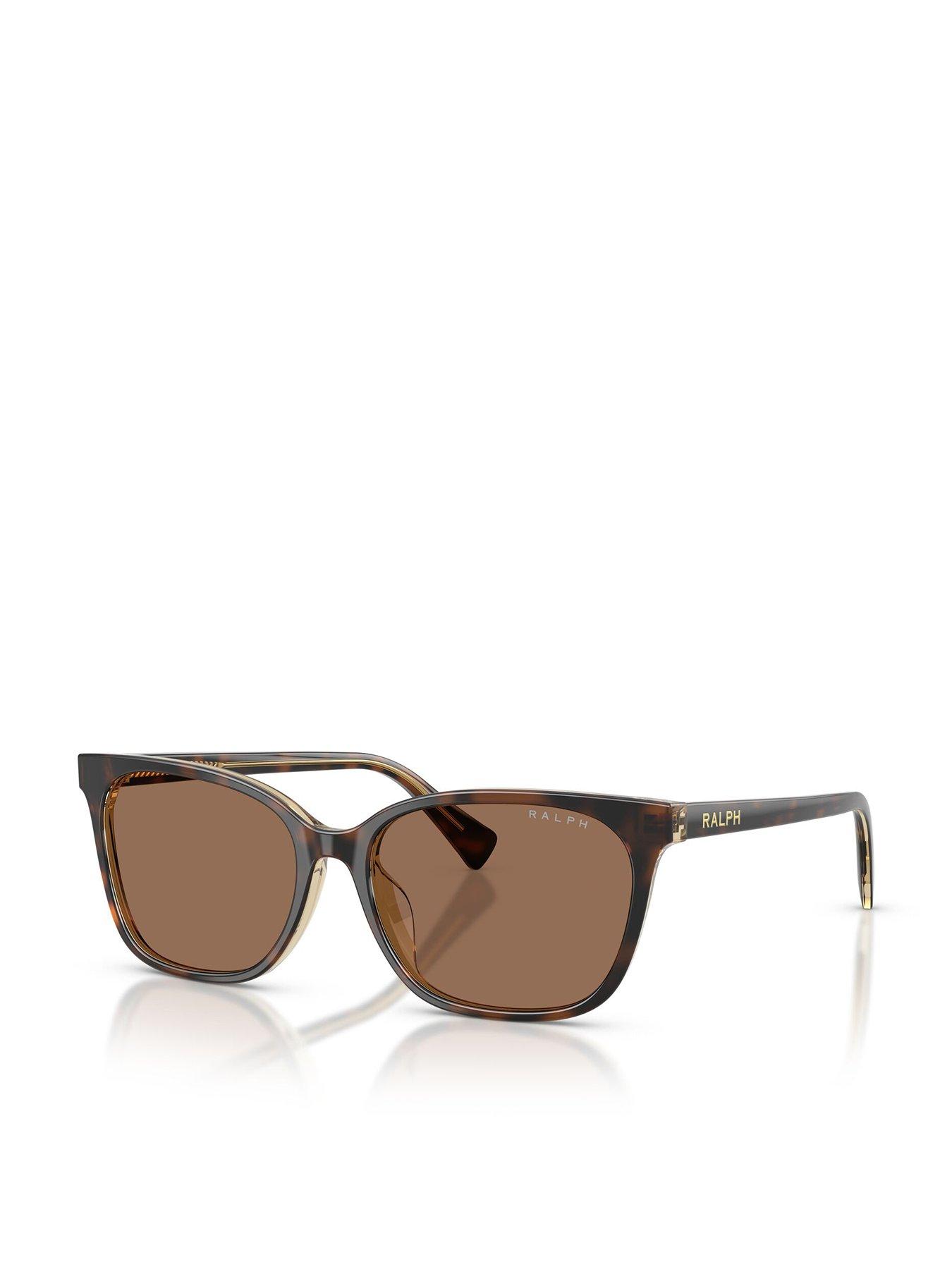Ralph Square Sunglasses With Thin Frame - 0ra5348u - Dark Havana Brown