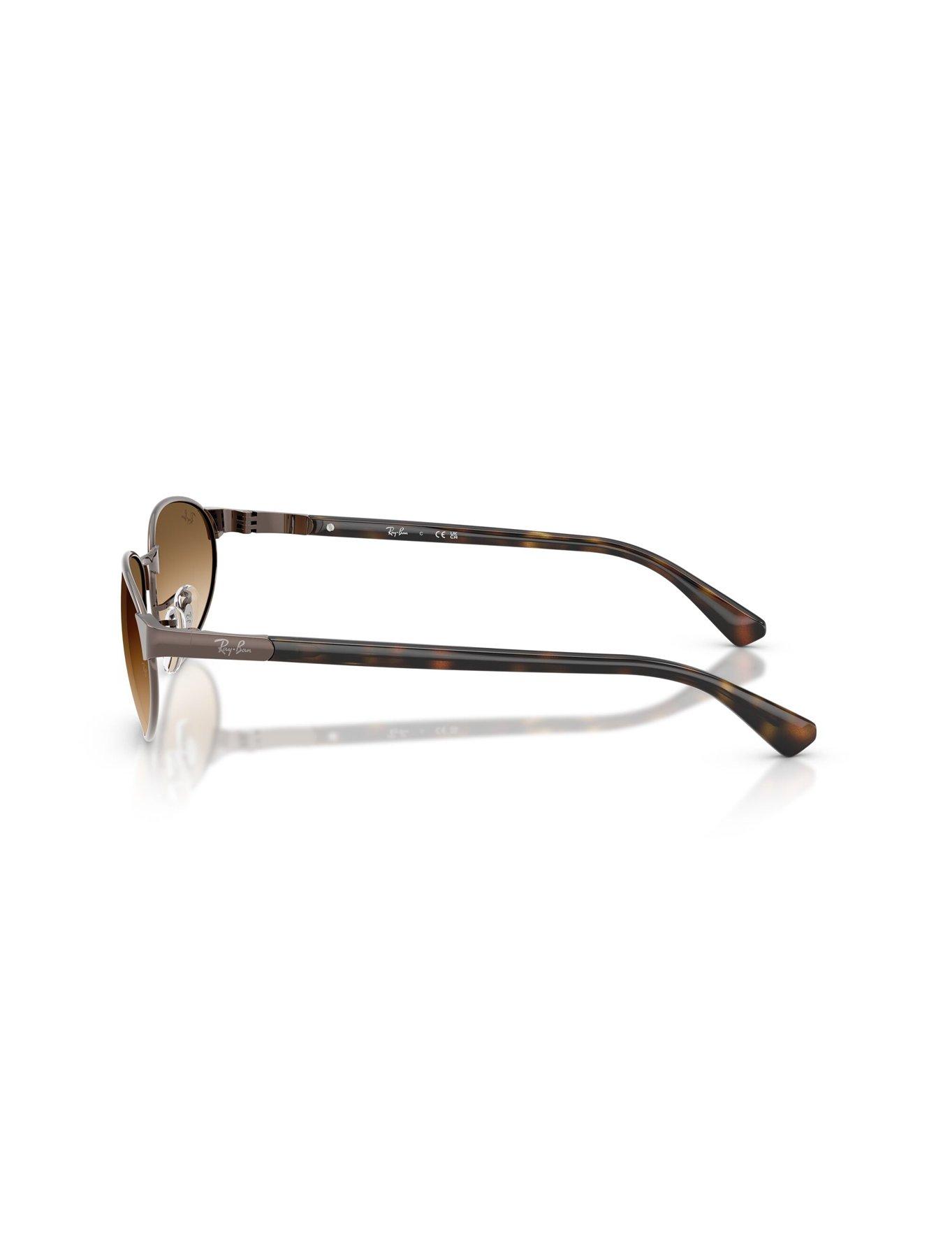 Image 2 of 5 of Ray-Ban Thin Frame Brown Metal Sunglasses - 0rb3777