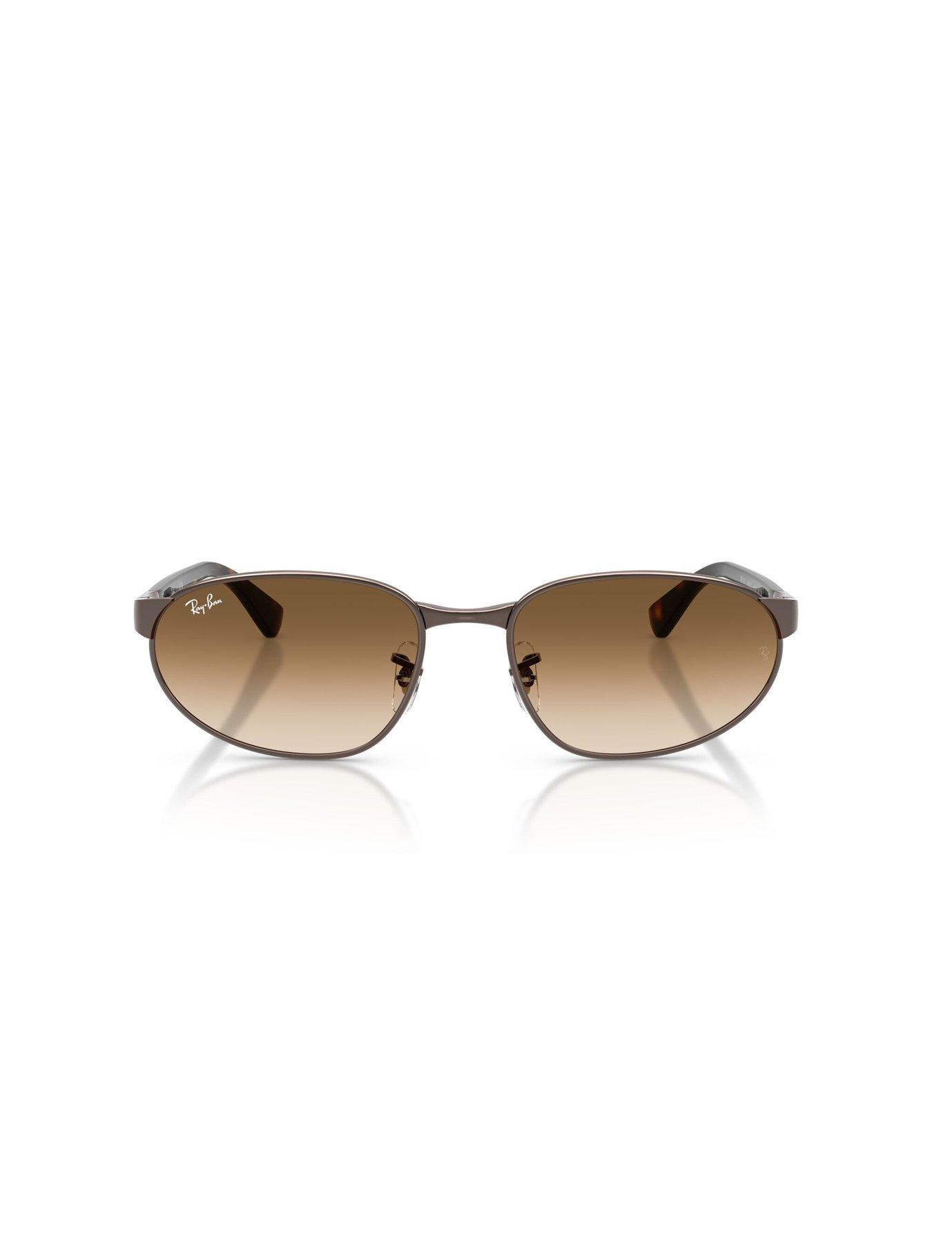 Image 3 of 5 of Ray-Ban Thin Frame Brown Metal Sunglasses - 0rb3777